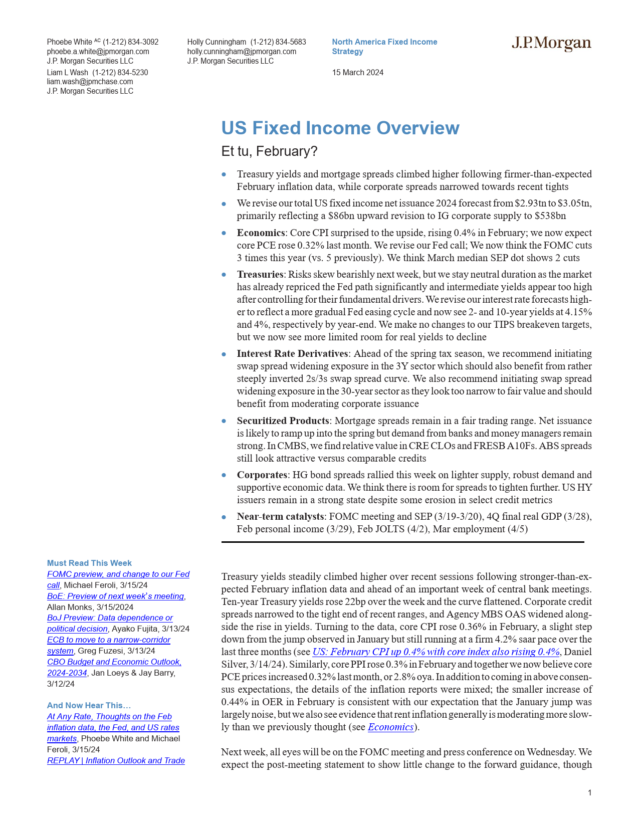 JPMorgan Econ  FI-US Fixed Income Overview Et tu, February-107059420_第1页