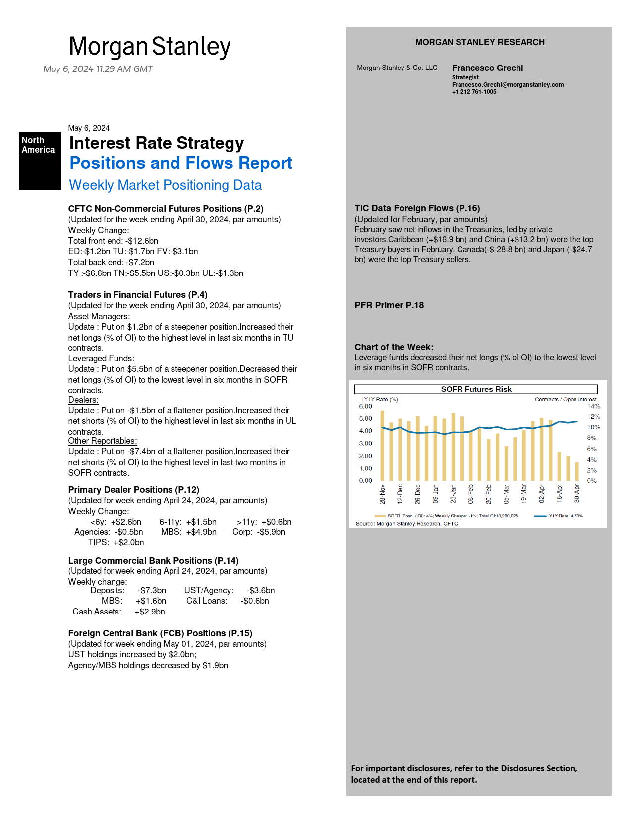 Morgan Stanley Fixed-Global Macro Strategy Positions and Flows Report-_第1页