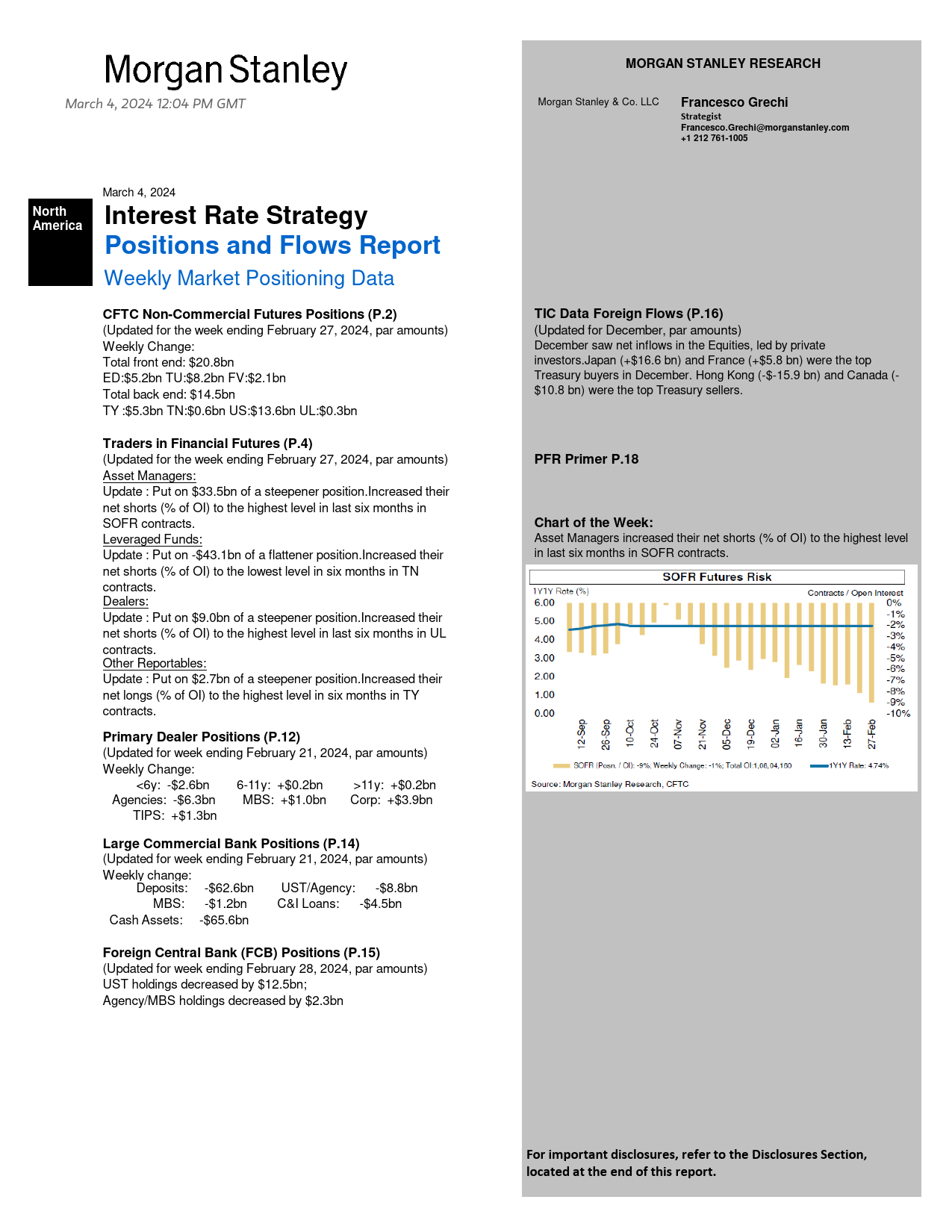 Morgan Stanley Fixed-Global Macro Strategy Positions and Flows Report-106844956_第1页