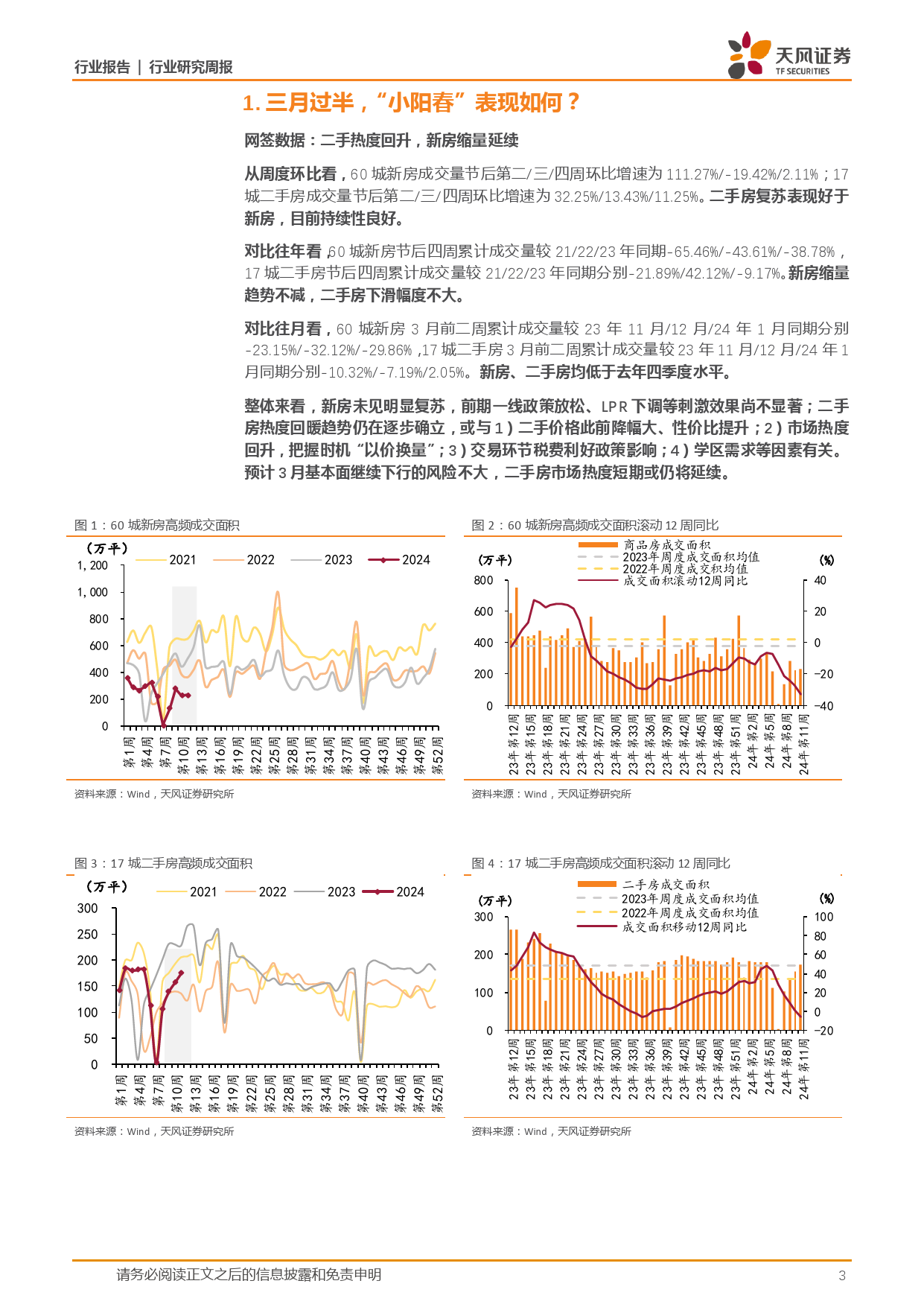 房地产行业报告：3月过半，小阳春表现如何？-240317-天风证券-18页_第3页