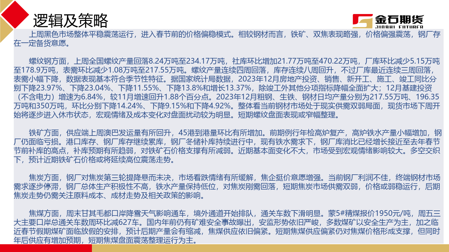 钢材供需进入淡季，宏观情绪影响明显-20240122-金石期货-20页_第3页