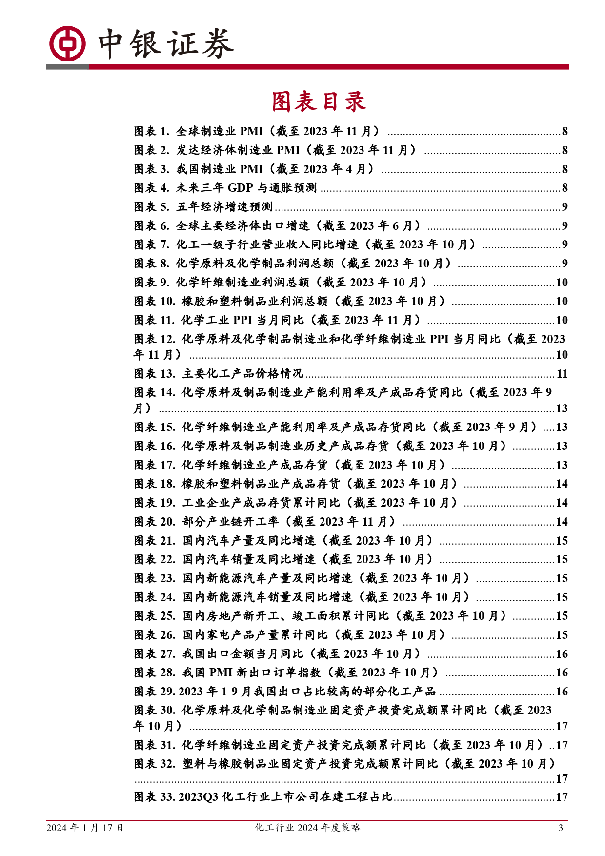 化工行业2024年度策略：周期磨底，关注价值重估、国产替代与景气改善-20240117-中银证券-71页_第3页