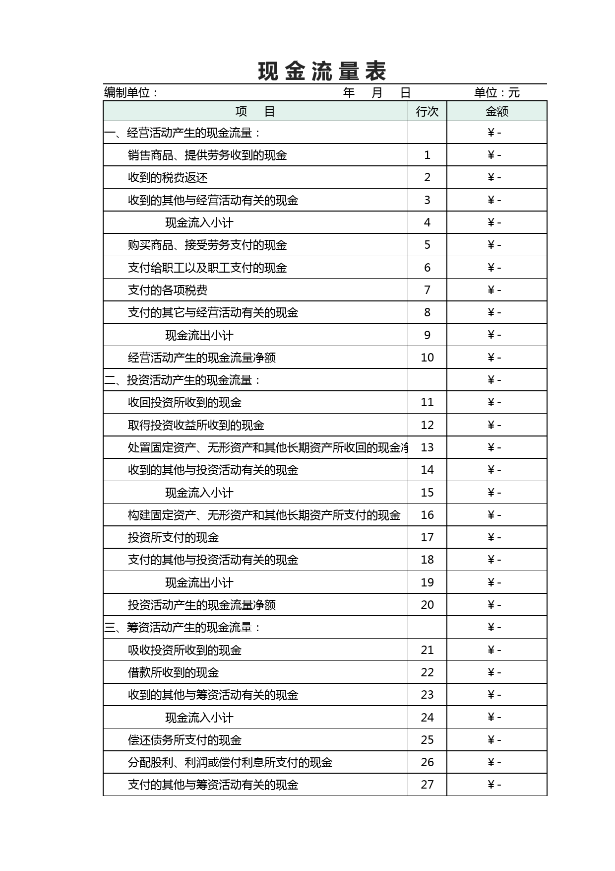 现 金 流 量 表_第1页