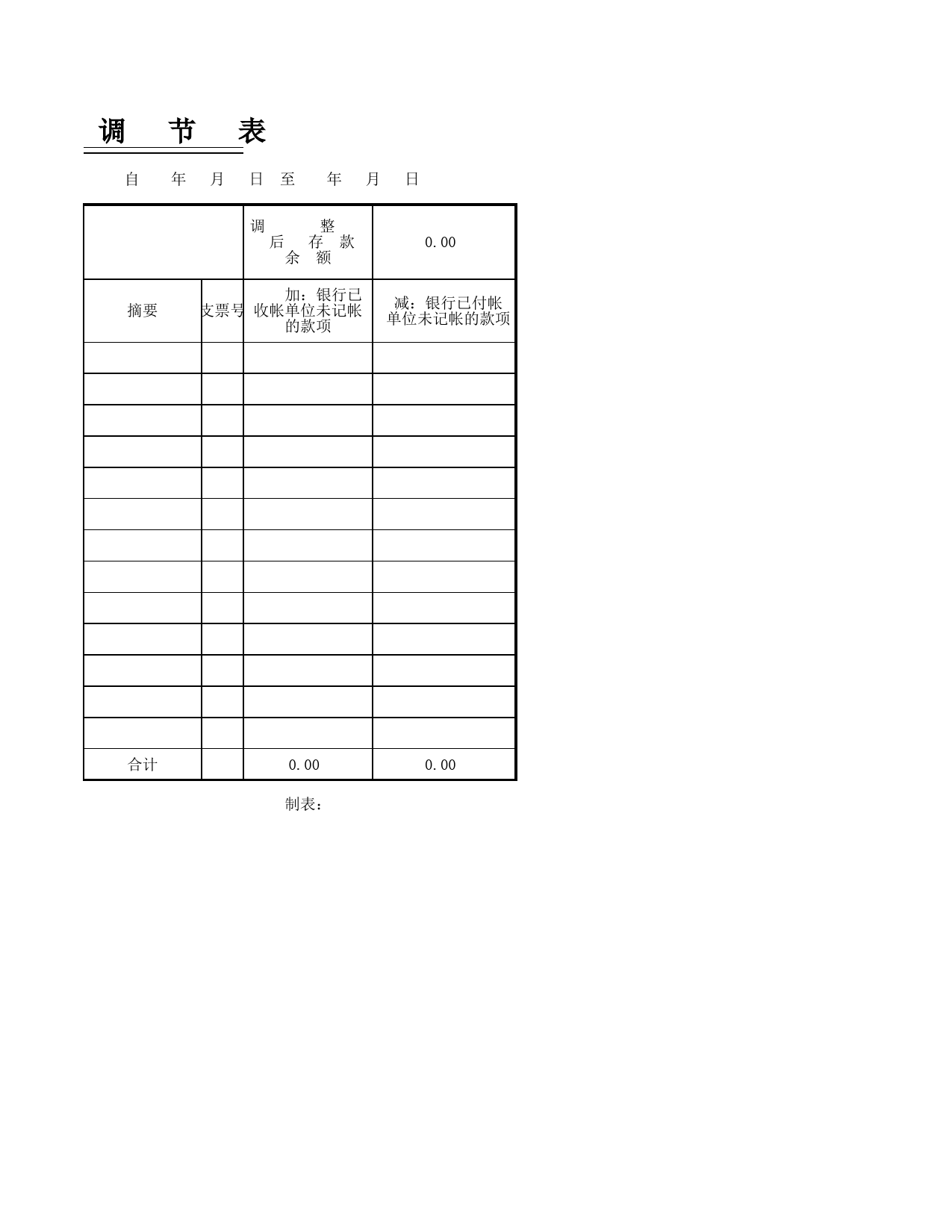 银行余额调节表_第2页