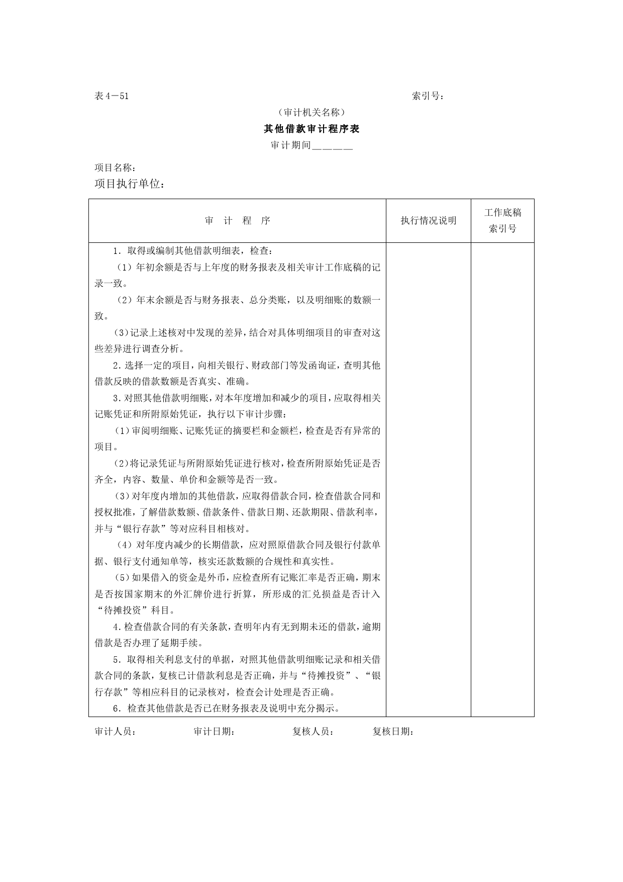 12项目借款-3其他借款审计程序表_第1页