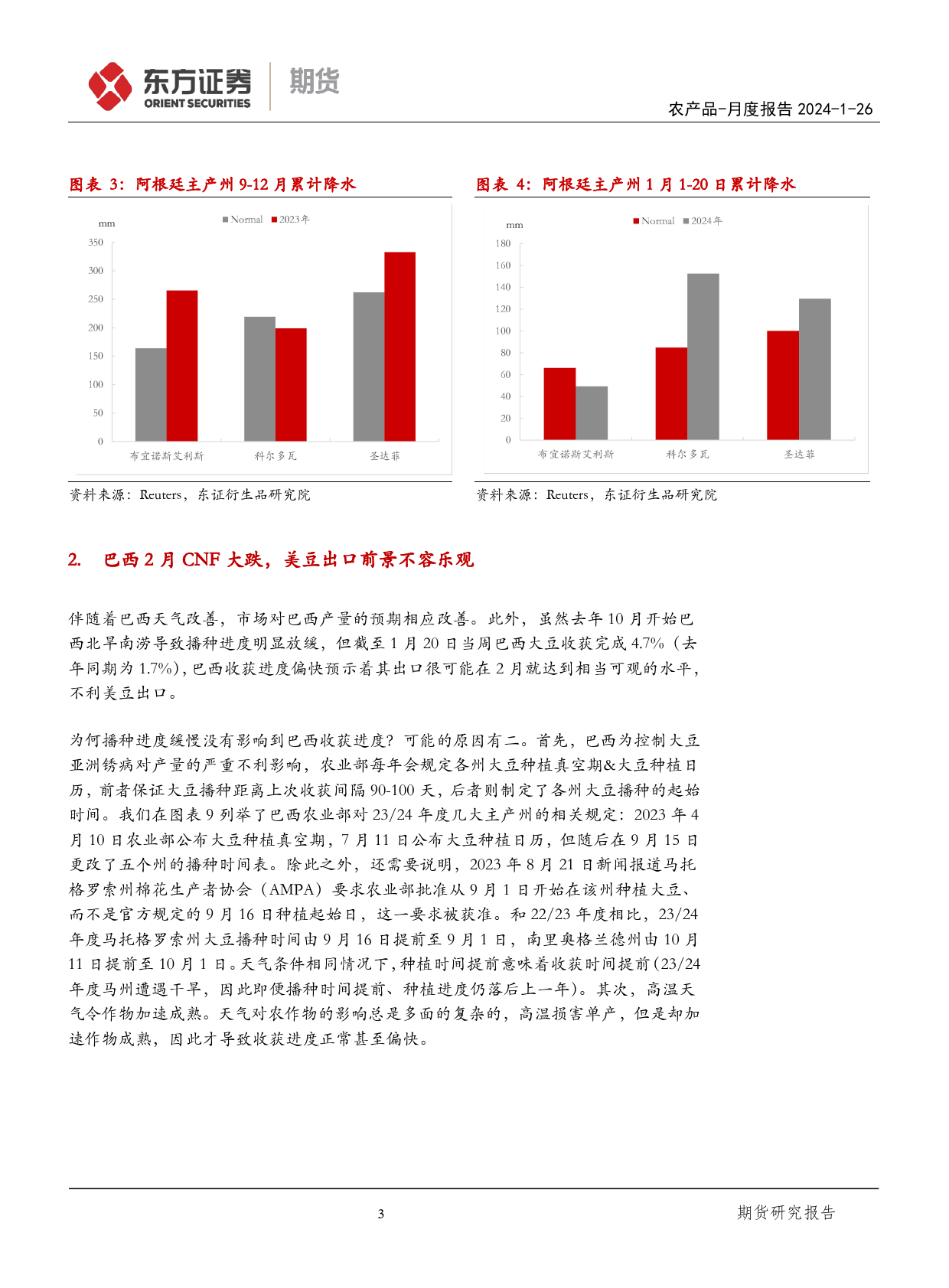 豆粕月度报告：利多难寻，内外盘期价弱势延续-20240126-东证期货-11页_第3页