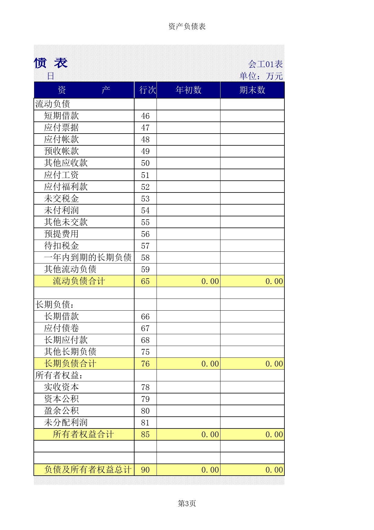 工业企业财务报表-损益表 财务变动表 利润分配表 收支明细表_第3页