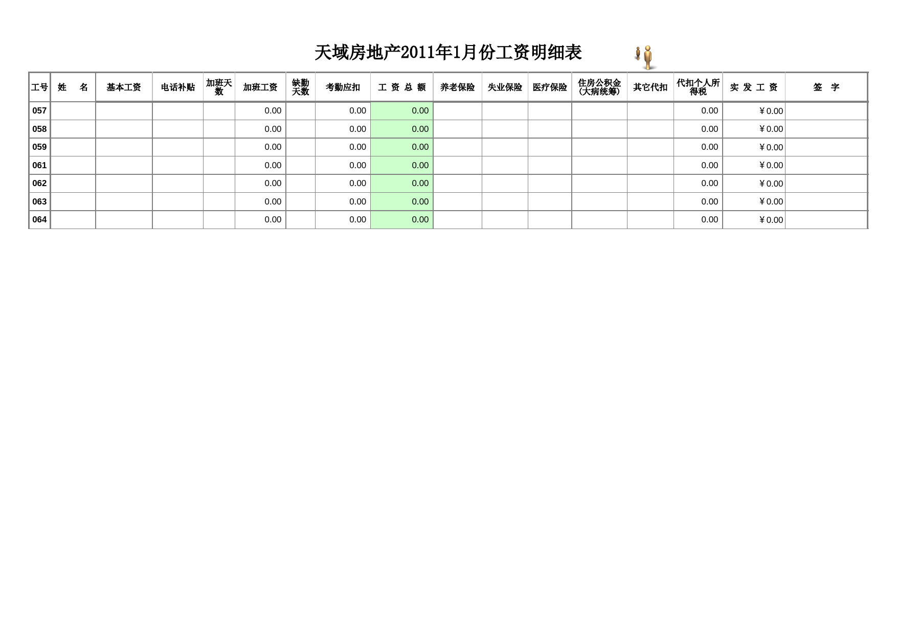 工资表(2011年新个税版)888_第3页