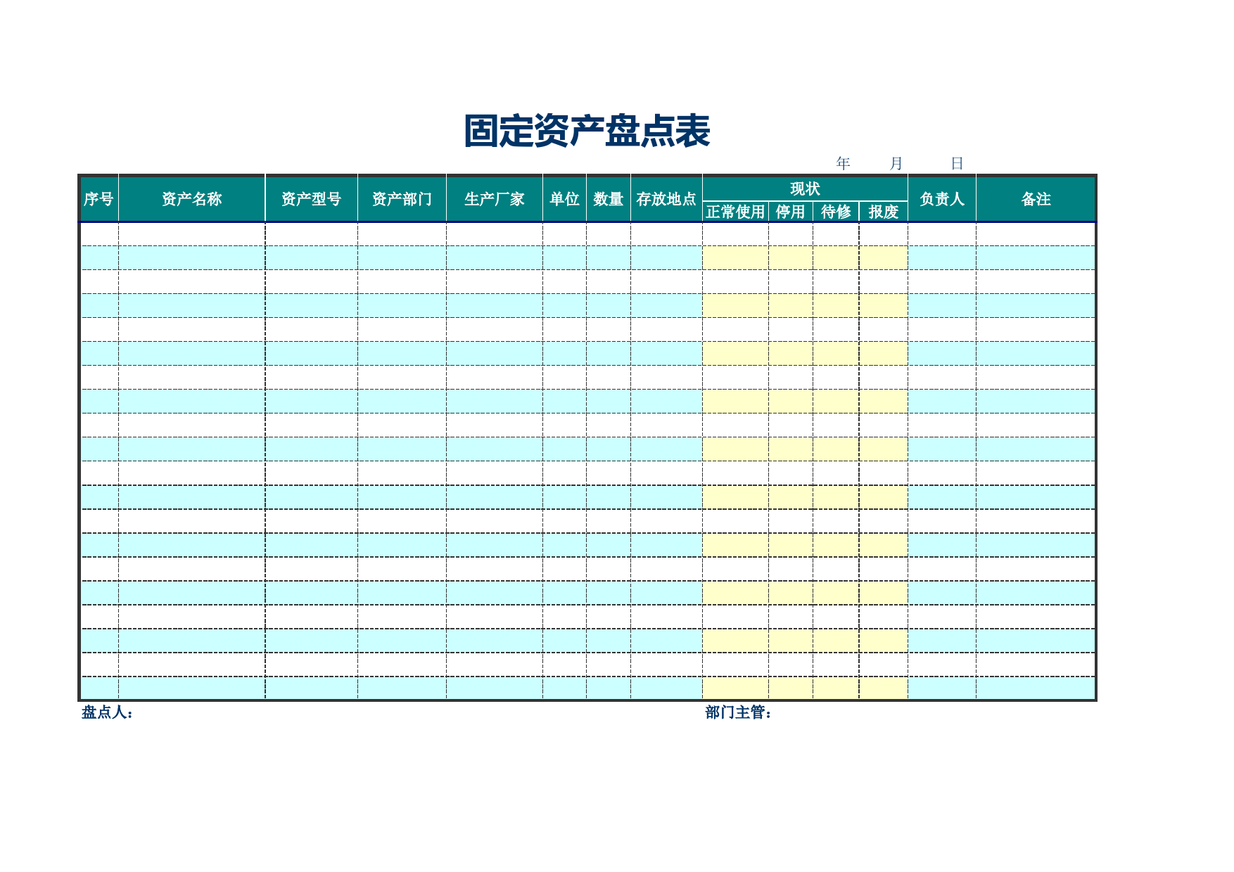 固定资产盘点表10_第1页