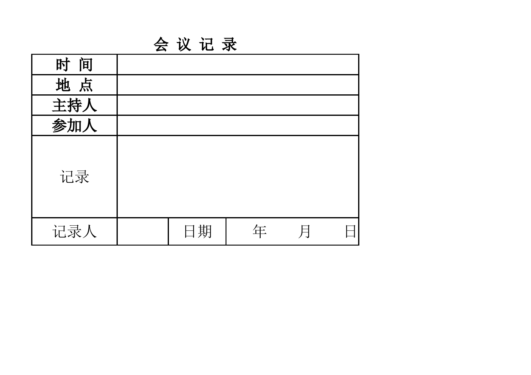 会议记录表_第1页