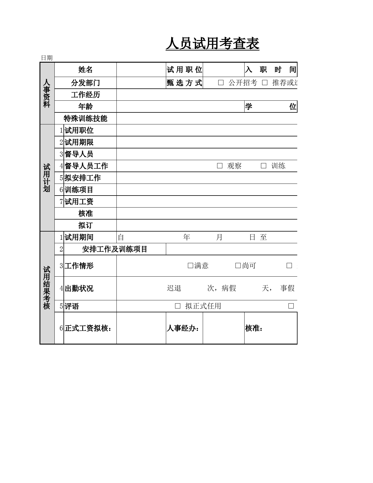 人员试用考查表_第1页