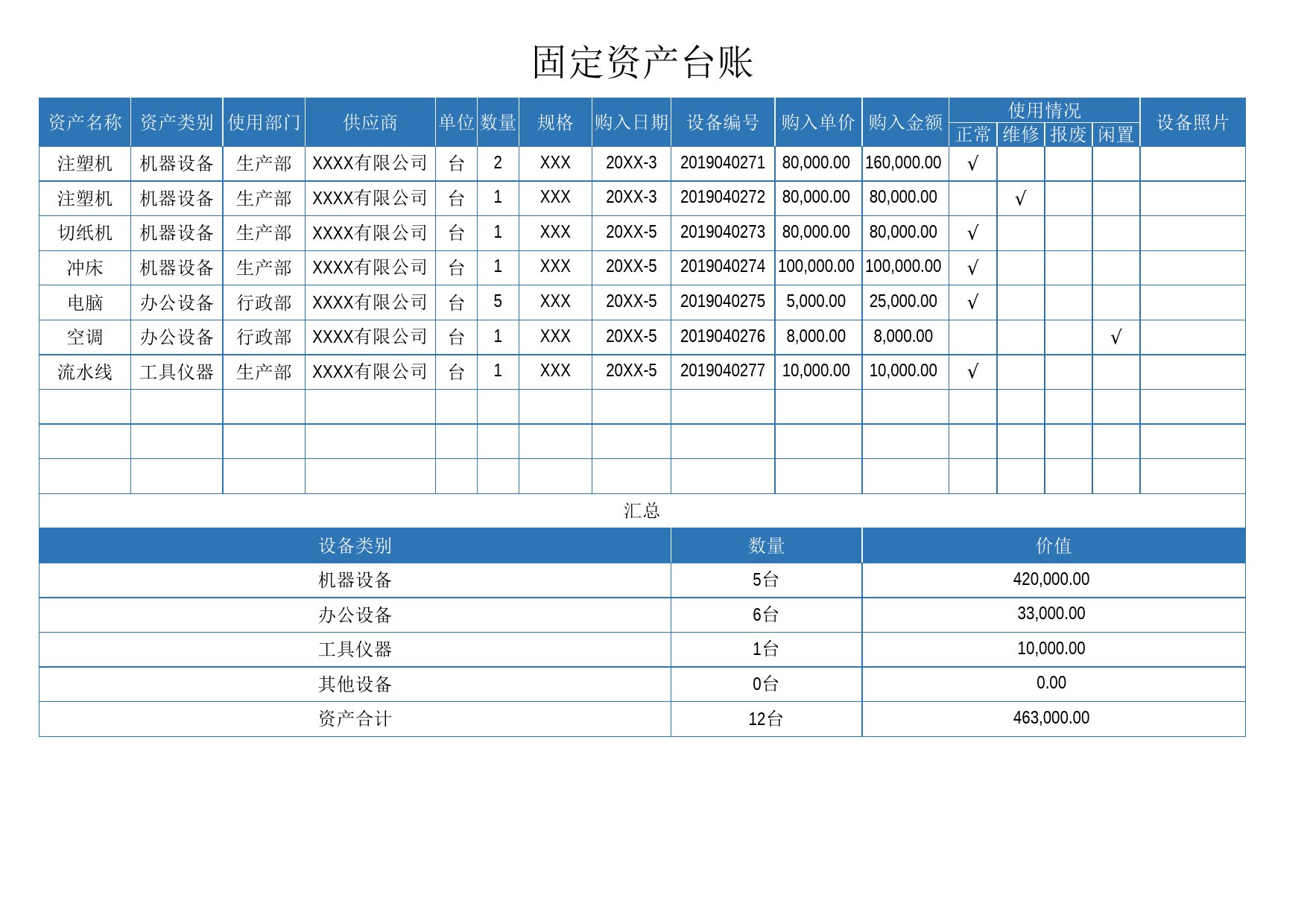 固定资产台账_第1页