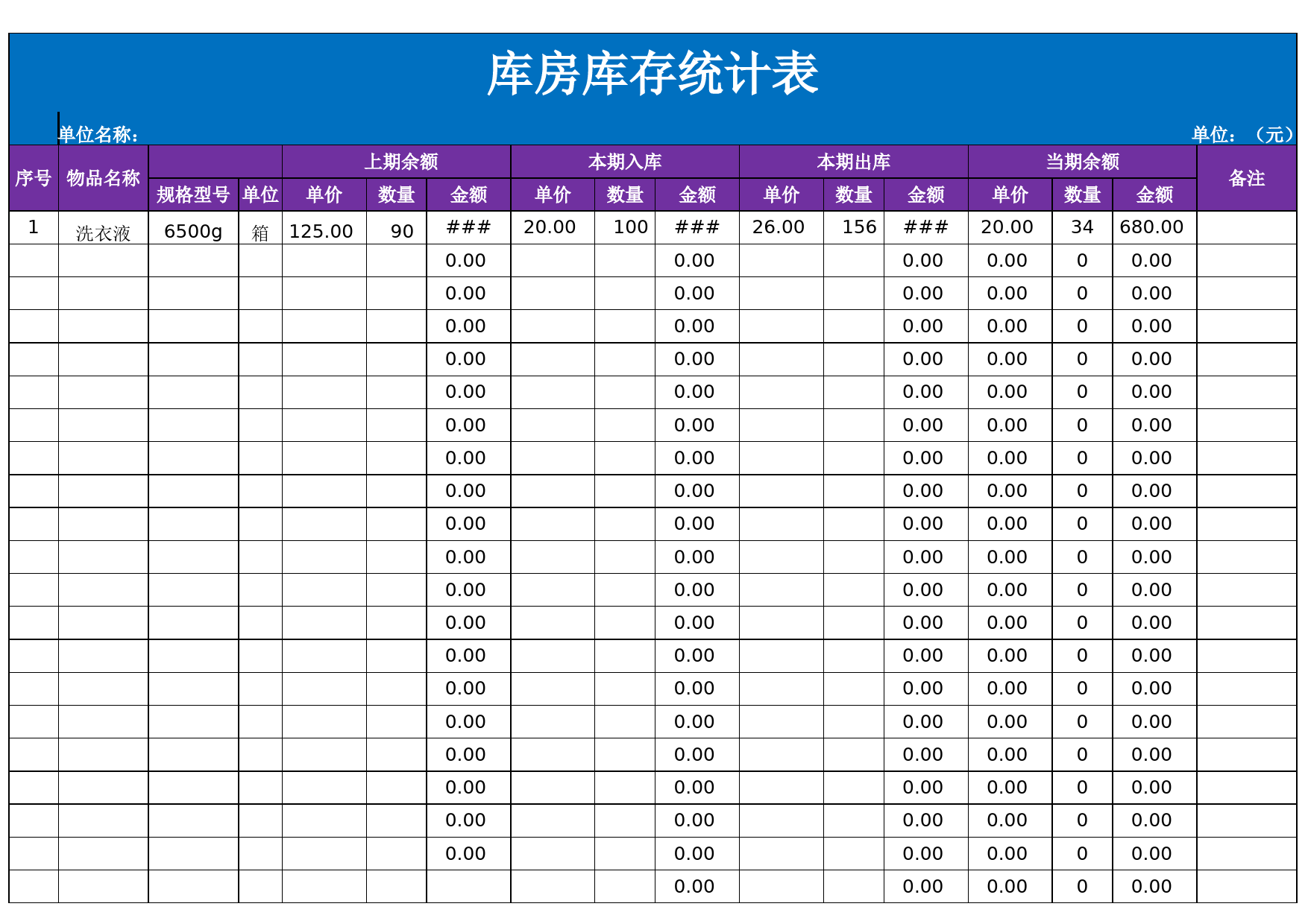 库房库存统计表_第1页