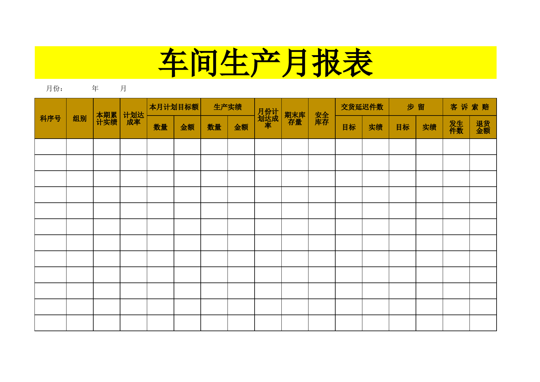 车间生产月报表_第1页