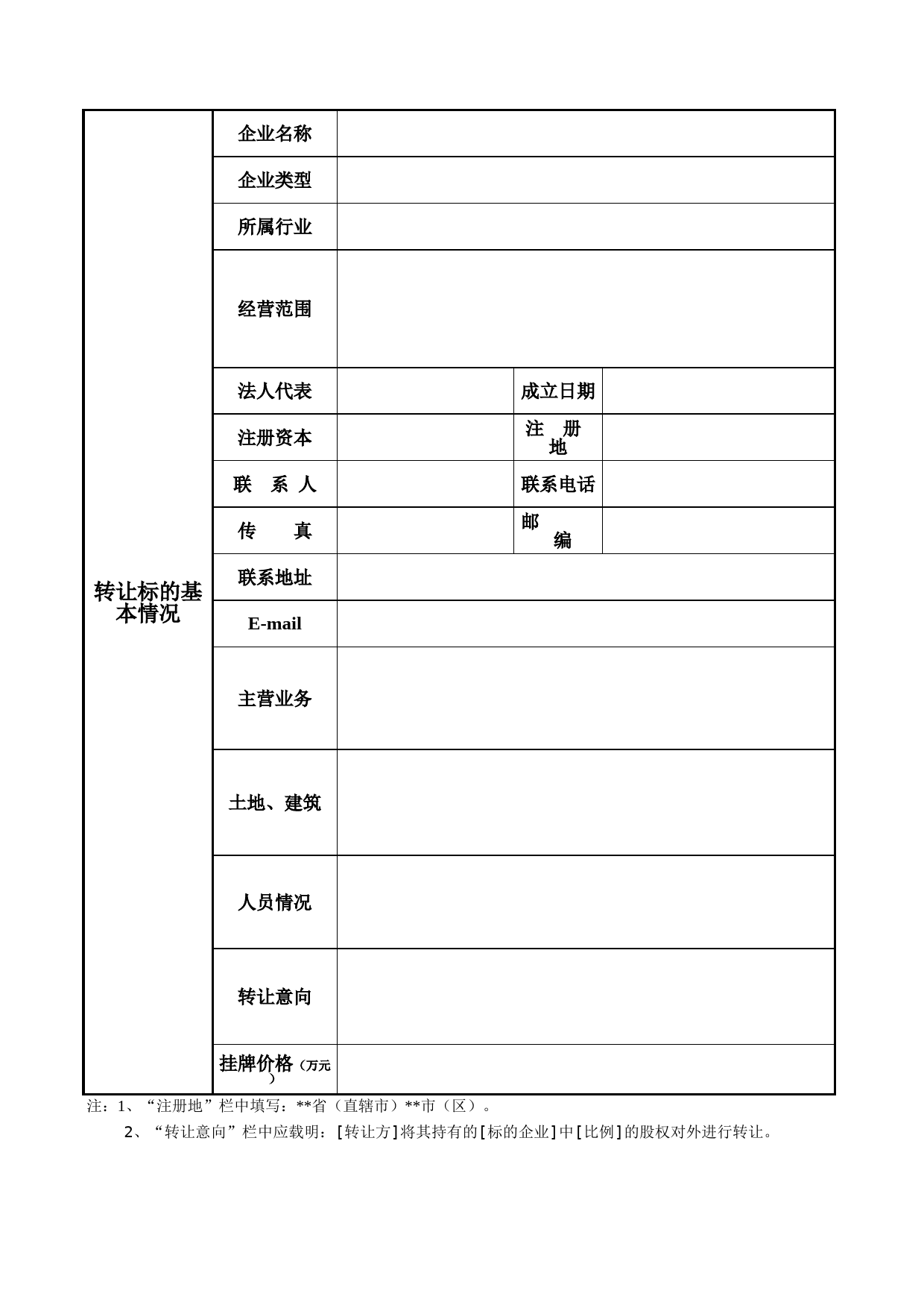 国有产权（股权）交易上市申请书_第2页