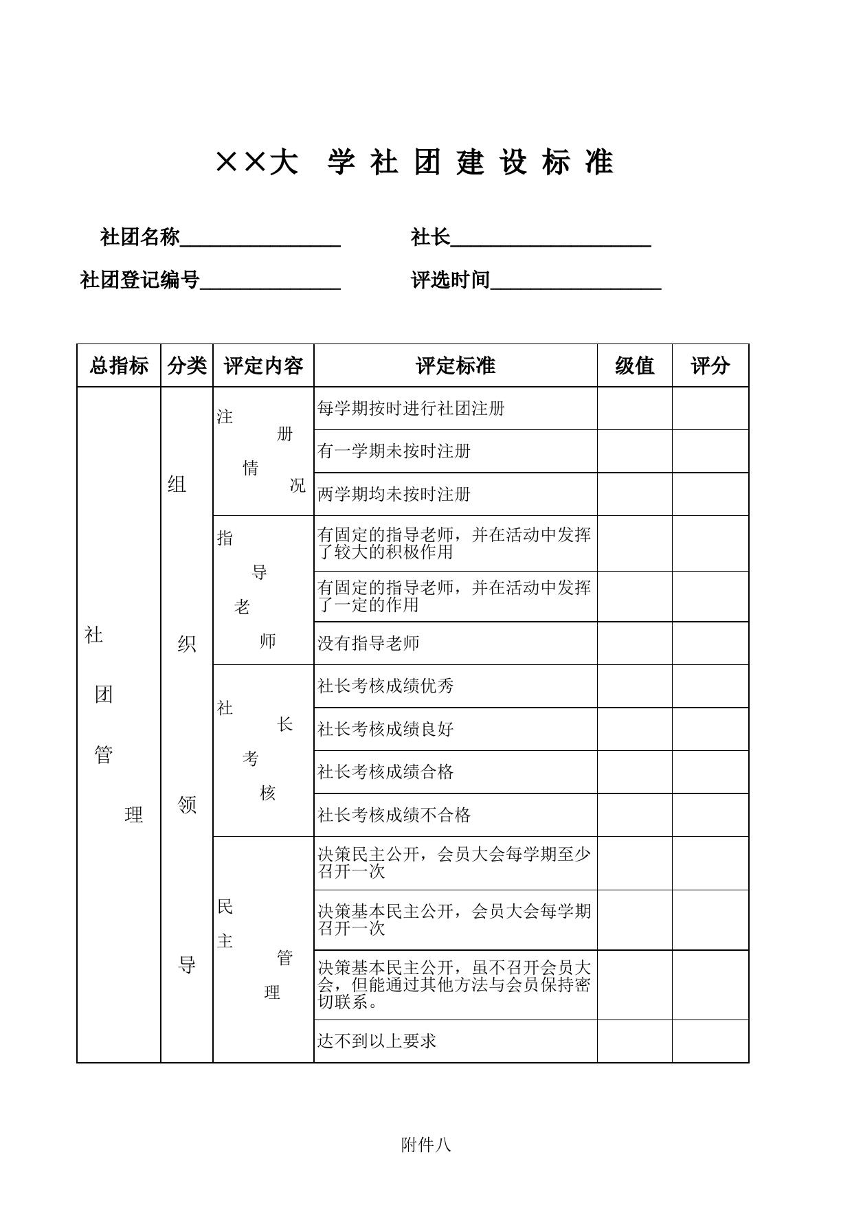 大学社团建设标准表_第1页