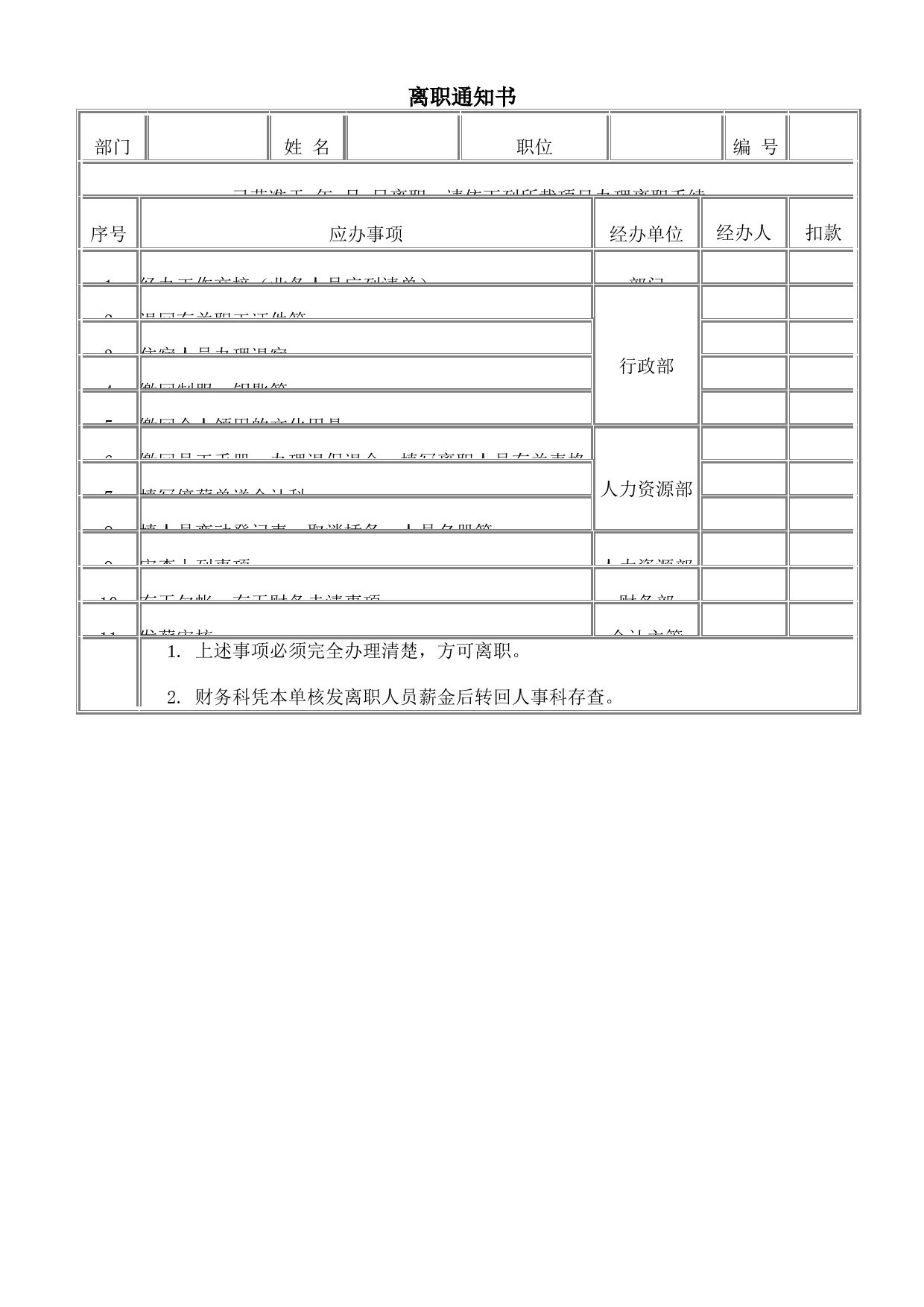 离职通知书_第1页