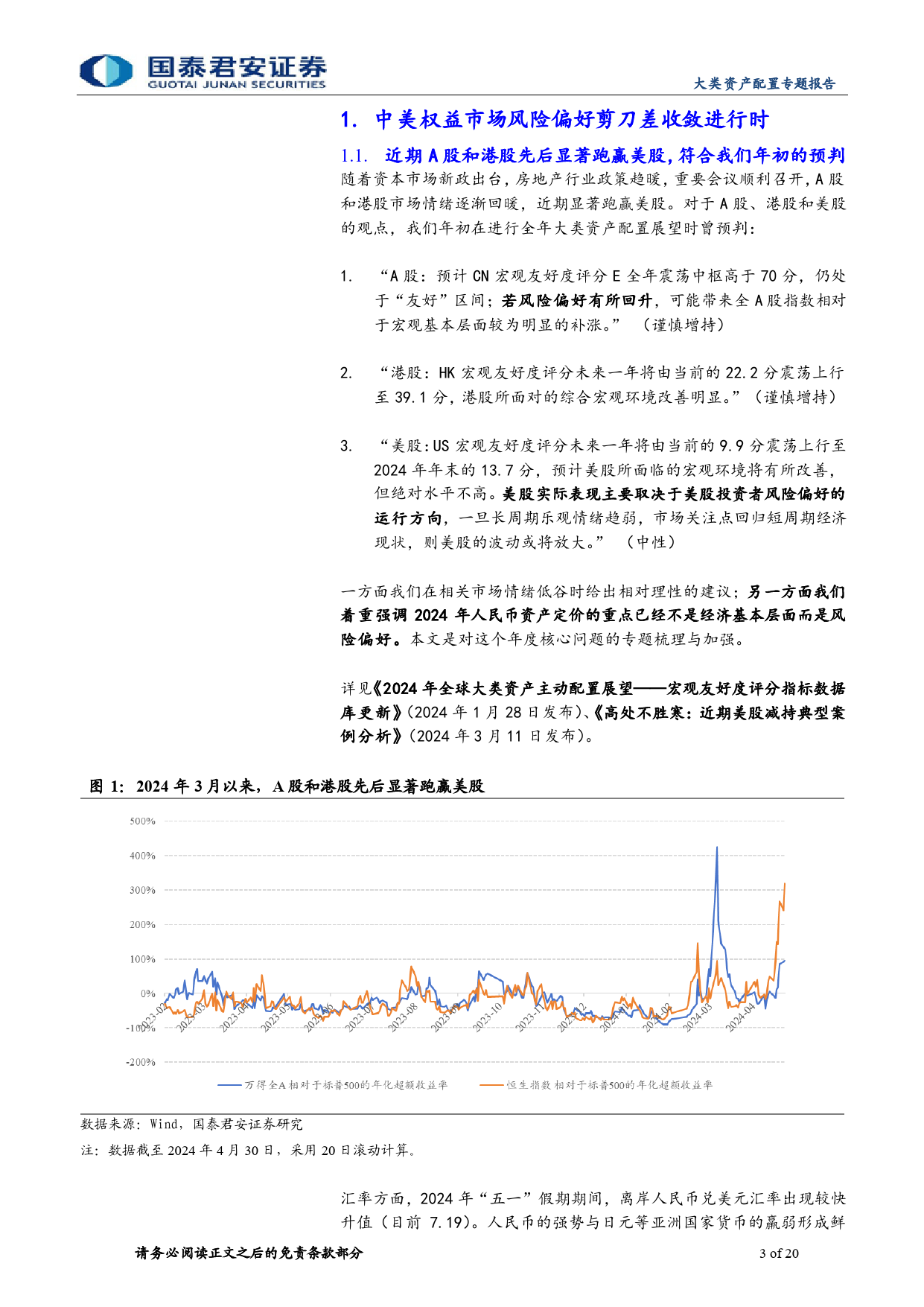 宏观友好度评分如何度量各类资产风险偏好：中美权益资产风险偏好剪刀差收敛进行时-240507-国泰君安-20页_第3页