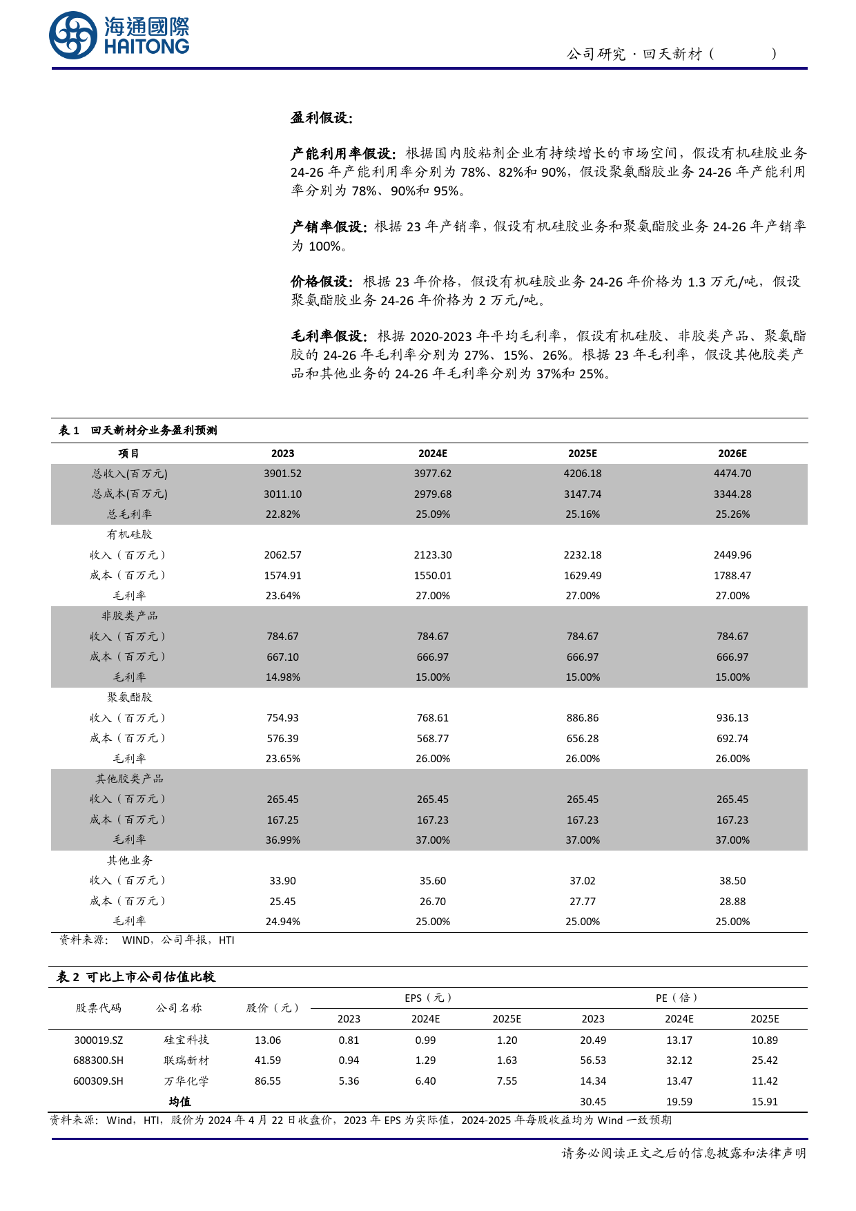 回天新材-300041.SZ-2023年归母净利润同比增长2.41%，布局优化国内外产能-20240423-海通国际-12页_第2页