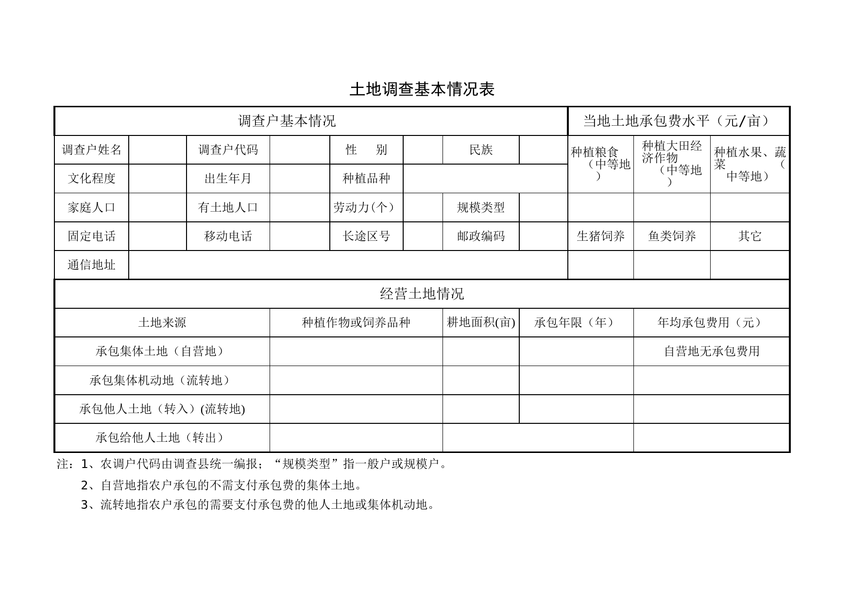 土地调查基本情况表_第1页