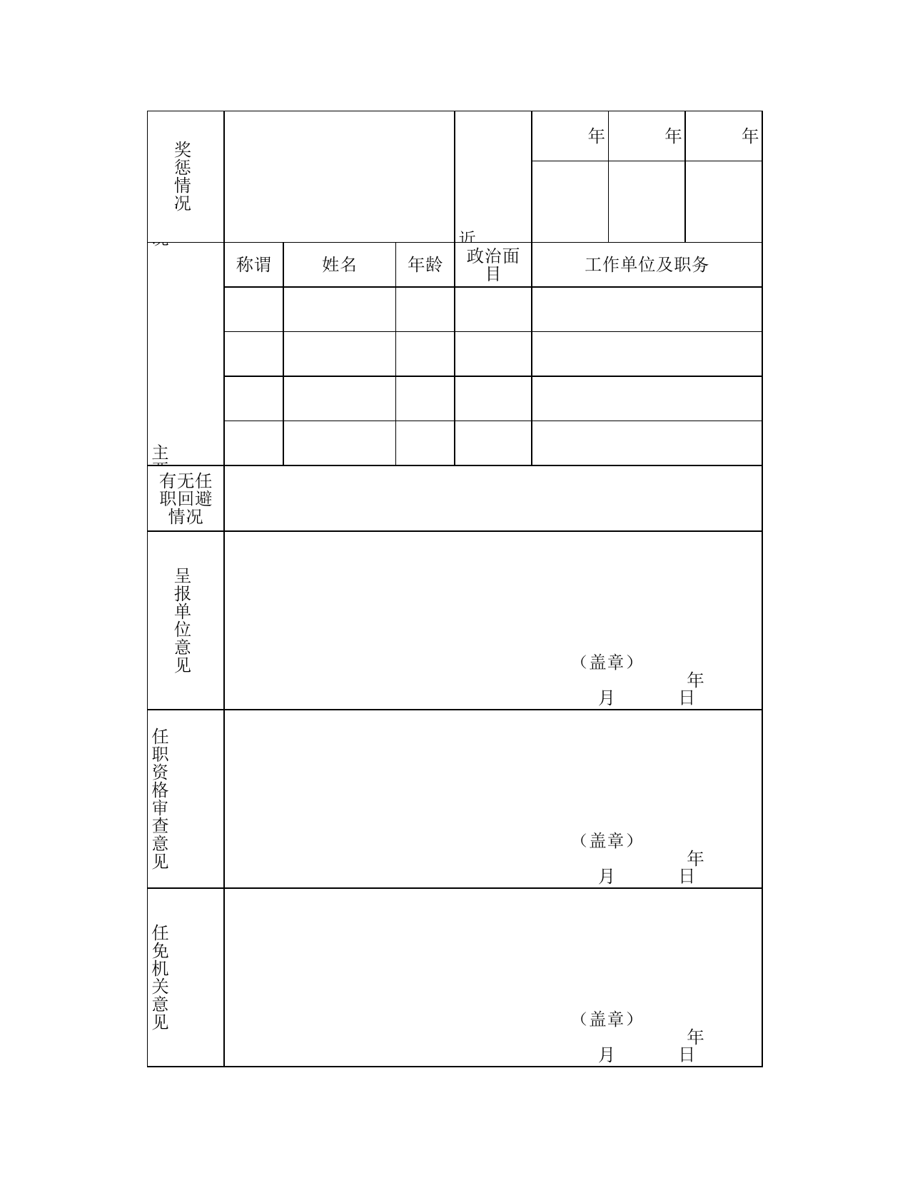 职务任免审批表_第2页