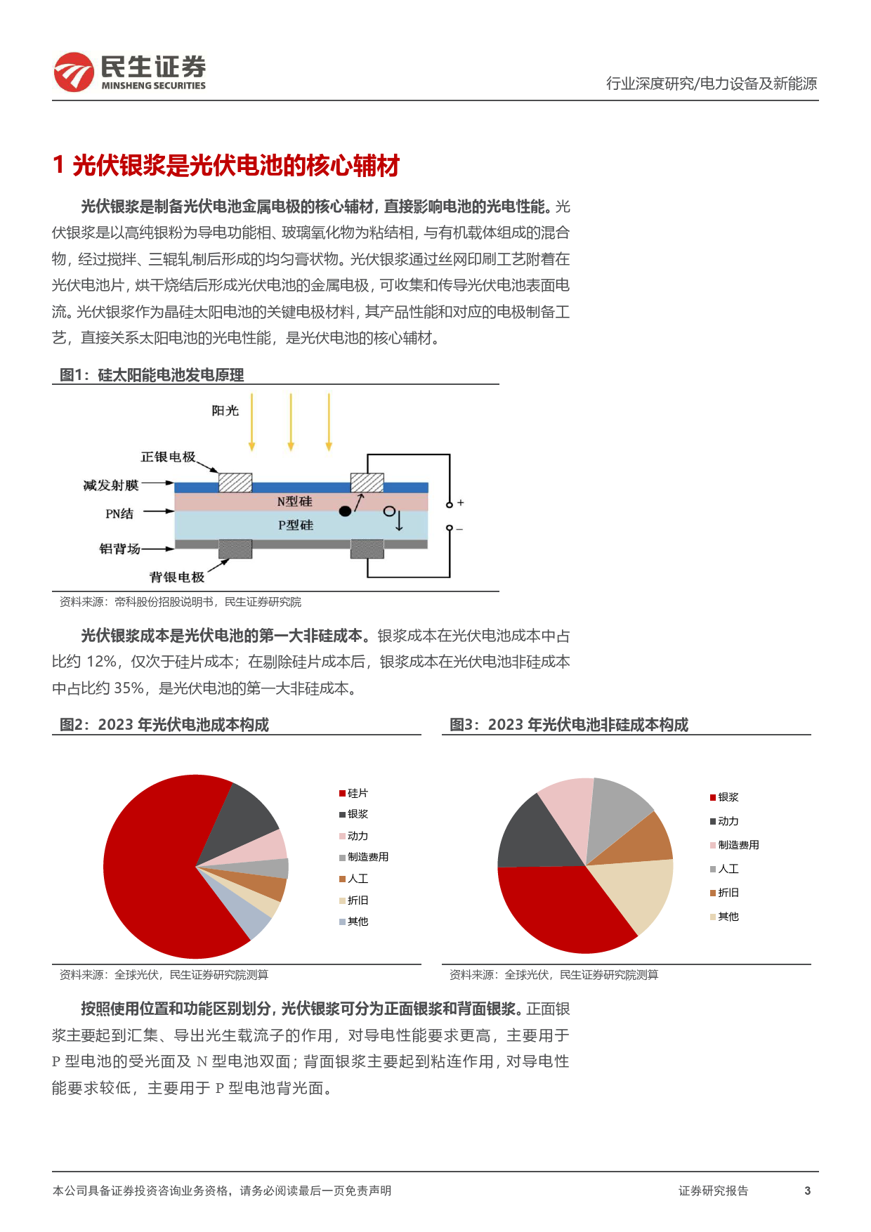 光伏行业深度报告：N型迭代加速，银浆环节驶入量利齐升快车道-20240119-民生证券-22页_第3页