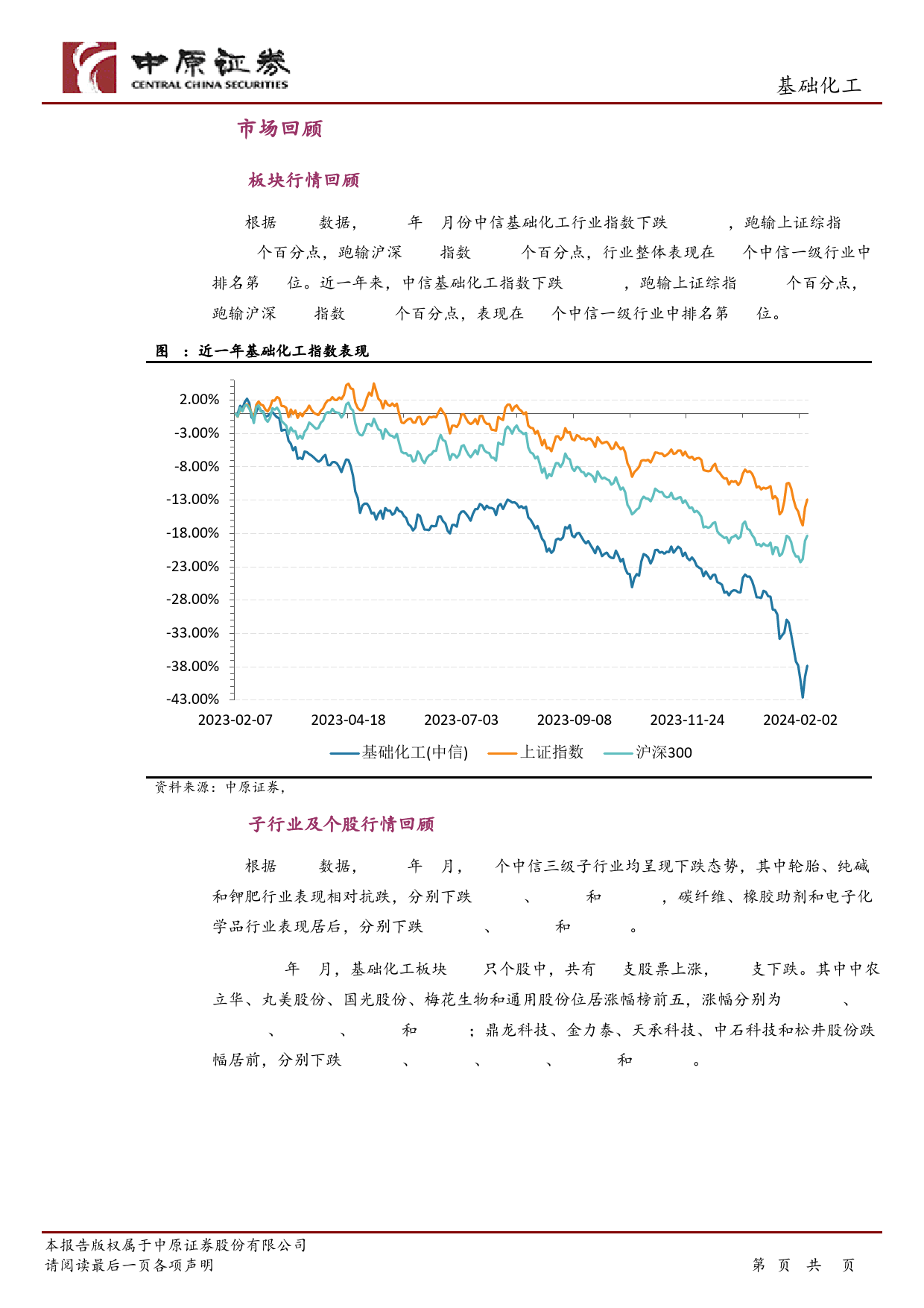 基础化工行业月报：化工品价格有所回暖，关注煤化工、轻烃化工与轮胎行业-20240208-中原证券-16页_第3页