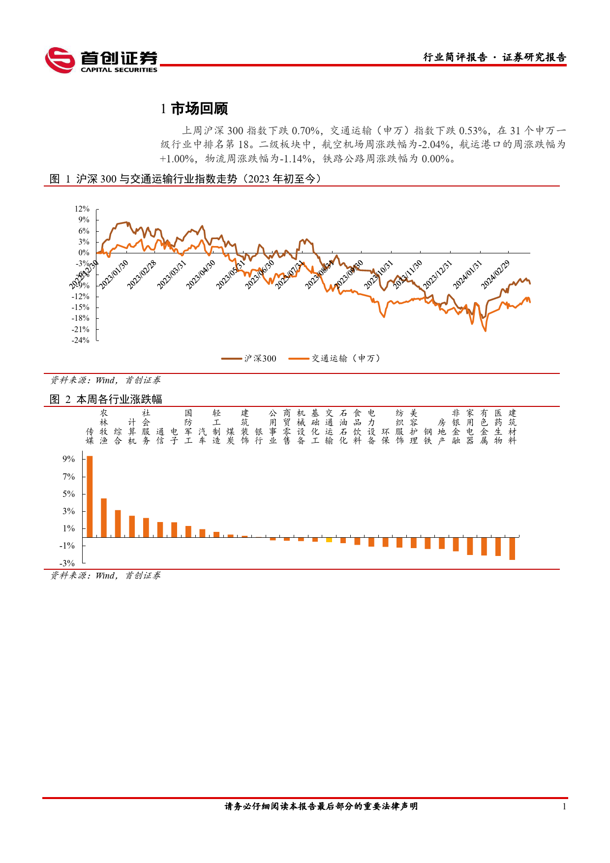 交通运输行业简评报告：中美航线增班助推国际线稳步修复，24年1_2月快递业务实现高速增长-240325-首创证券-16页_第2页