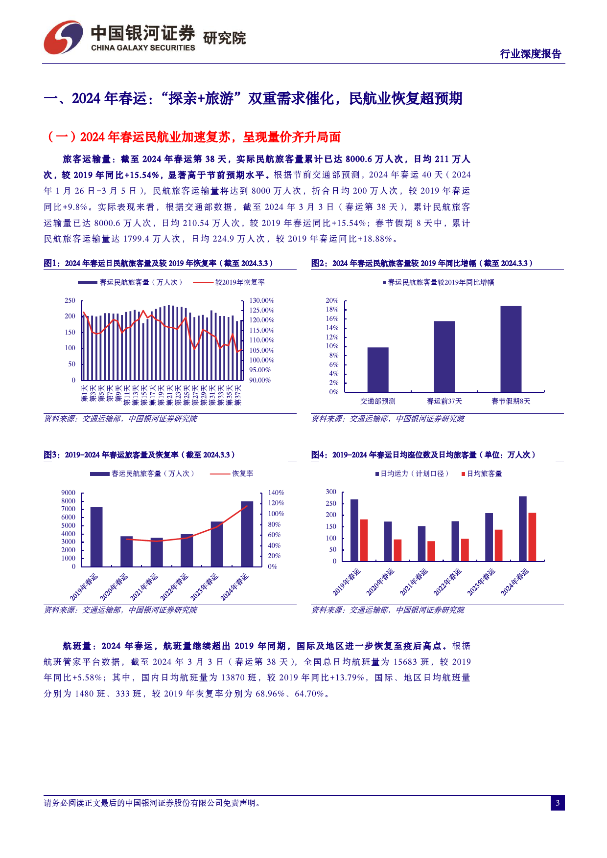 交通运输行业2024年春运专题报告：2024年春运录得“史上最旺春运”，“探亲%2b旅游”双重需求推升行业景气度-240305-银河证券-20页_第2页