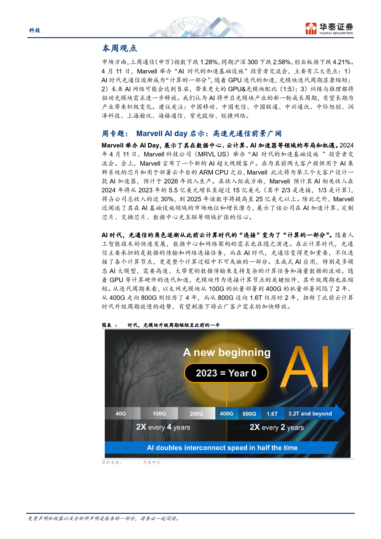 科技行业专题研究-Marvell+AI+day：高速光通信前景广阔-240414-华泰证券-22页_第2页