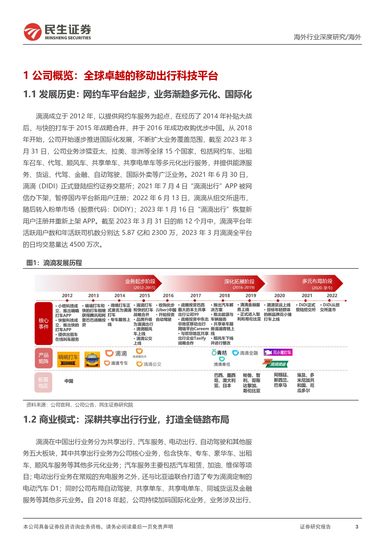 掘金优质中概系列：滴滴全球深度报告-出行龙头，边际向上-20240131-民生证券-36页_第3页