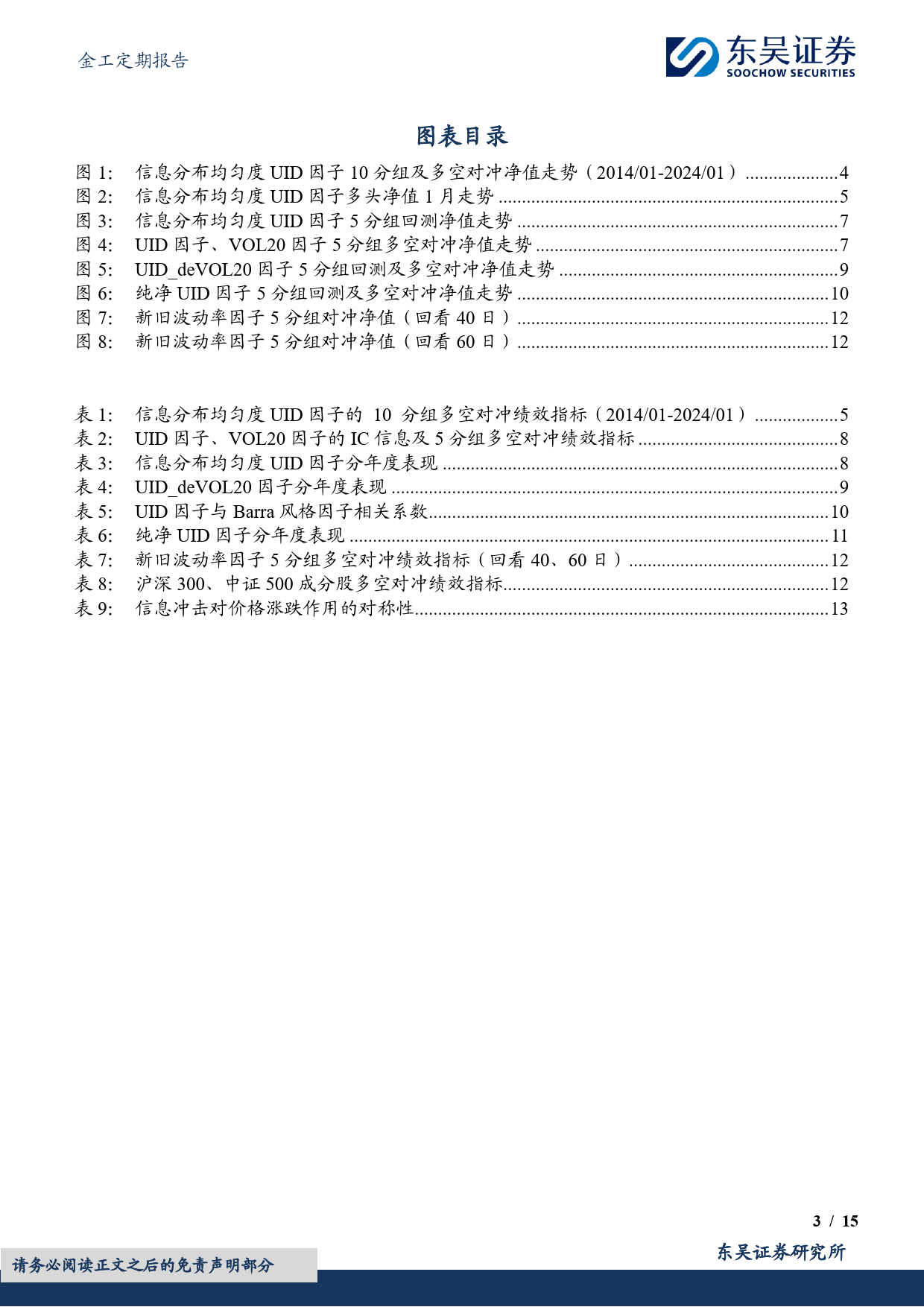 金工定期报告：信息分布均匀度UID选股因子绩效月报-20240201-东吴证券-15页_第3页