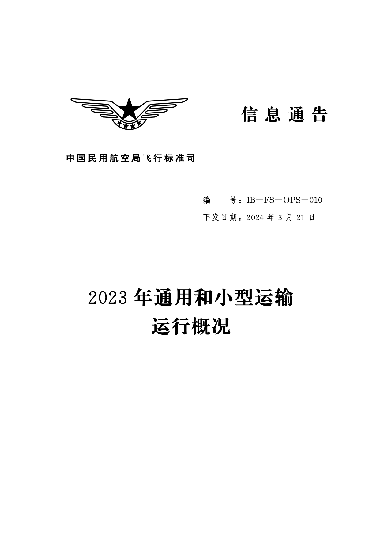 2023年通用和小型运输运行概况-54页_第1页