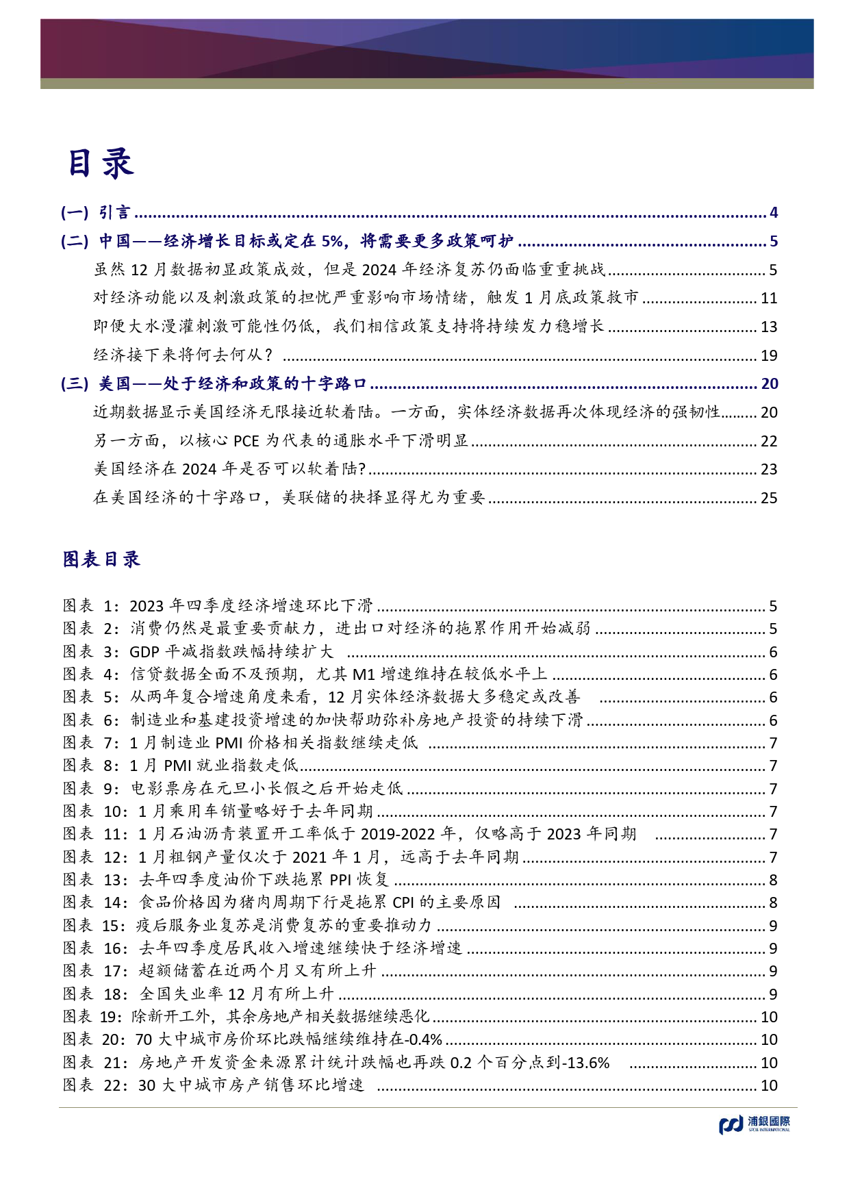 月度宏观洞察：政策或是决定经济走势的关键所在-20240201-浦银国际证券-29页_第2页