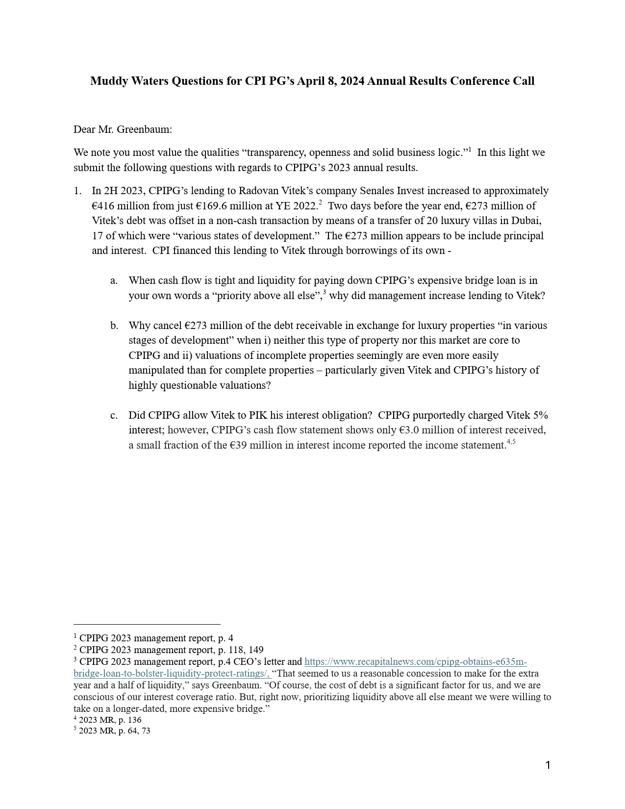 CPI房地产集团美国（CPIPGR）：CPI PG 4月8日年度业绩电话会议的MW问题（英）-2024.4-9页_第2页