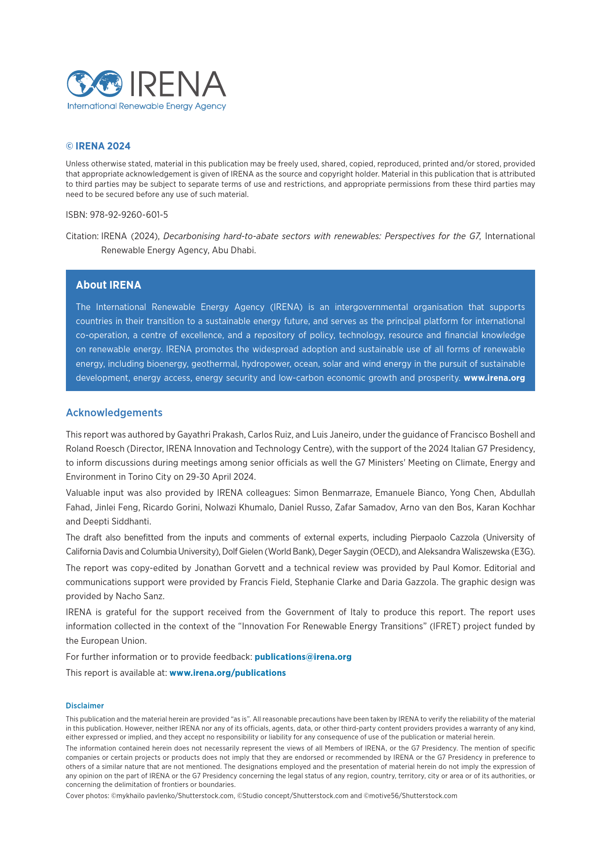 IRENA-用可再生能源实现难以减排的行业脱碳：七国集团的展望（英）-2024-72页_第2页