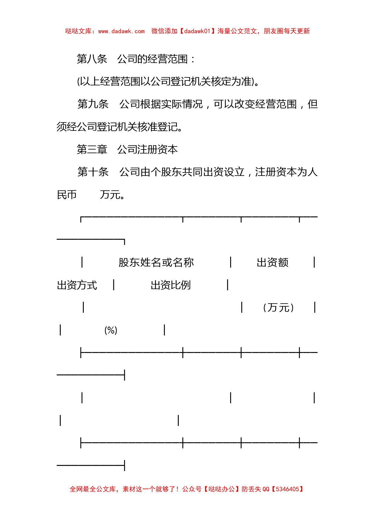 不设董事会的章程_第2页