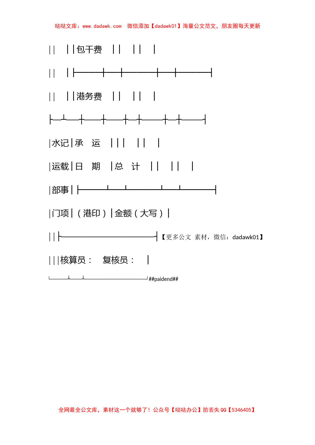 港务管理局货物承运合同登记单_第3页