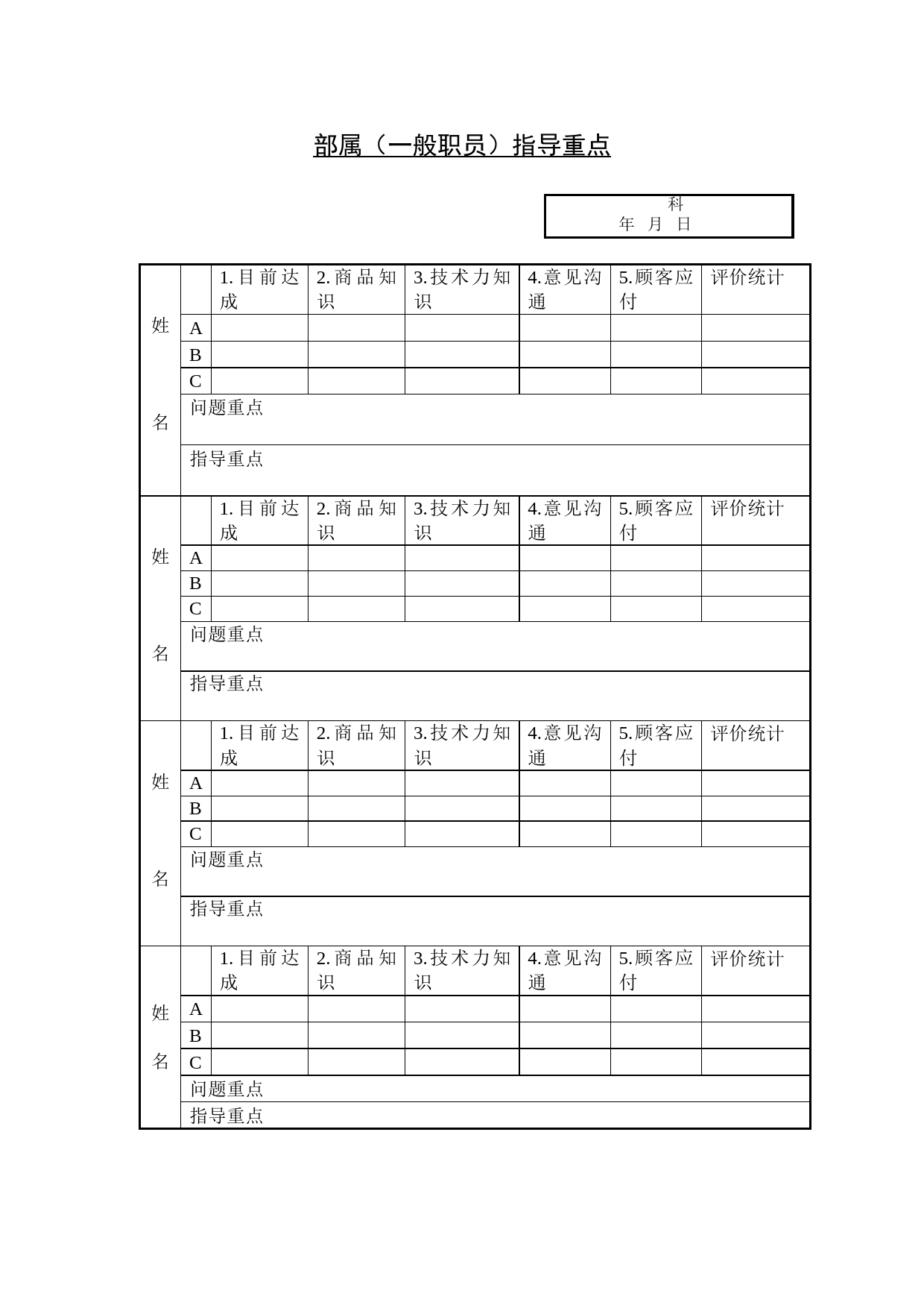 部属（一般职员）指导重点_第1页