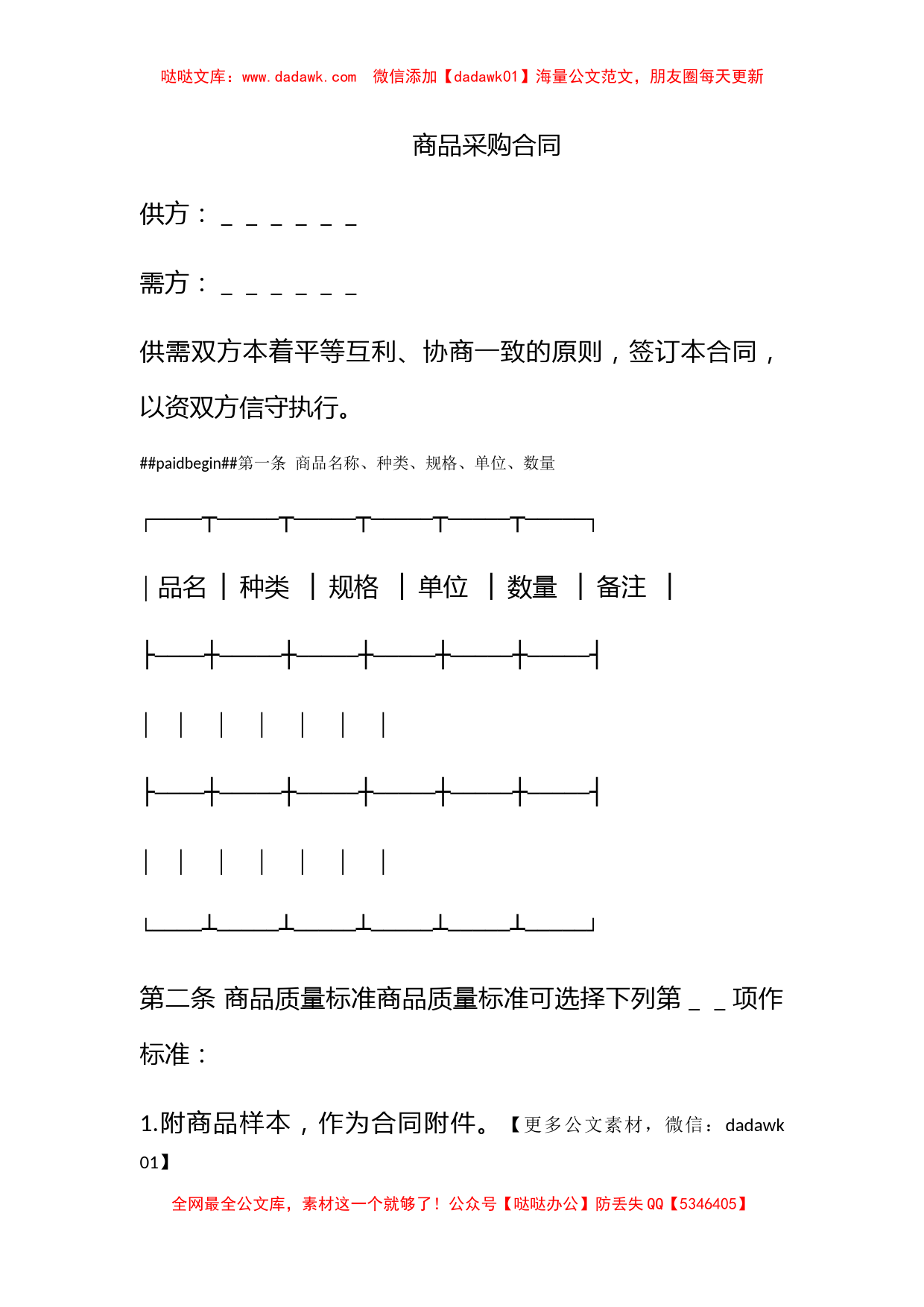 商品采购合同_第1页