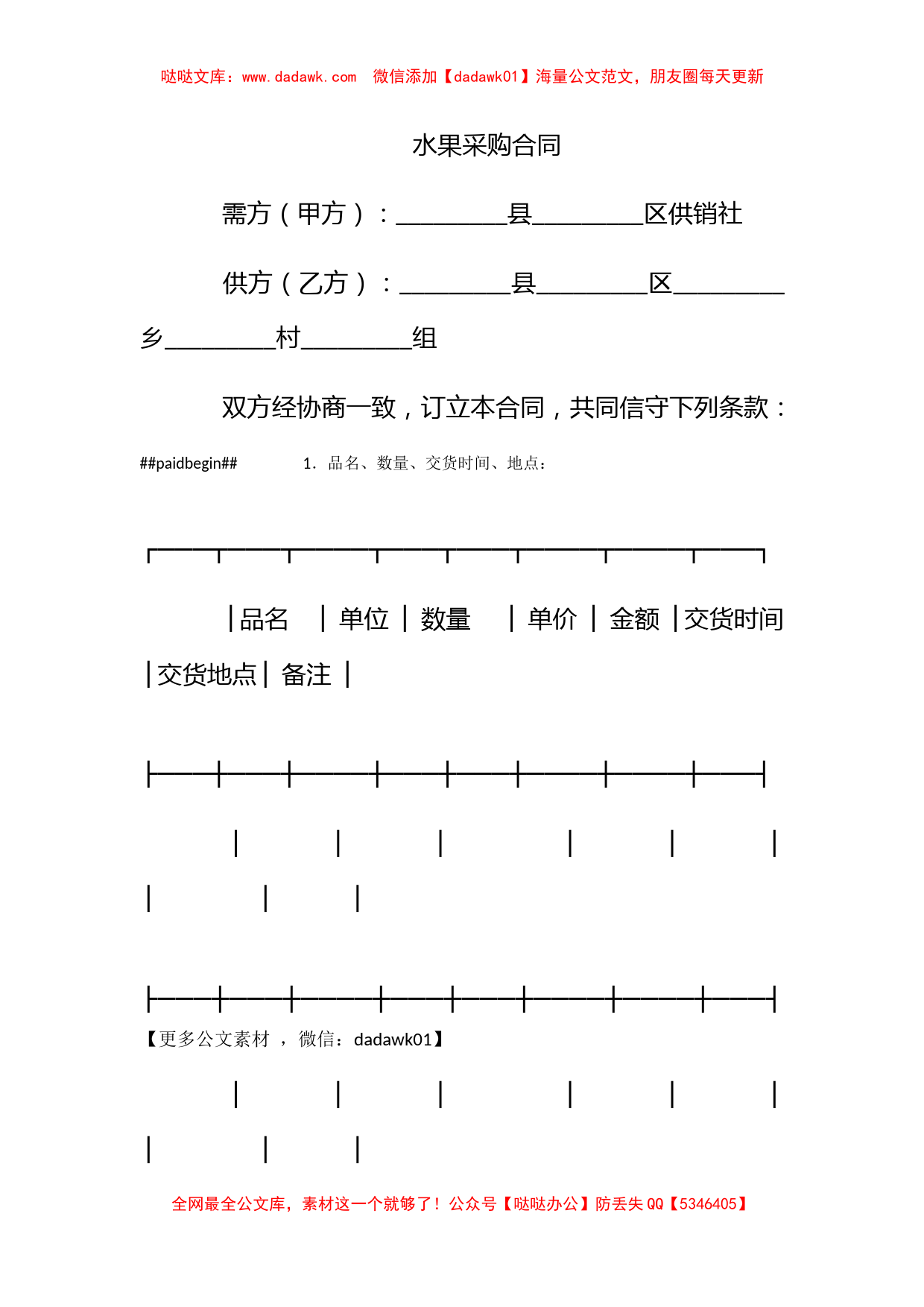 水果采购合同_第1页