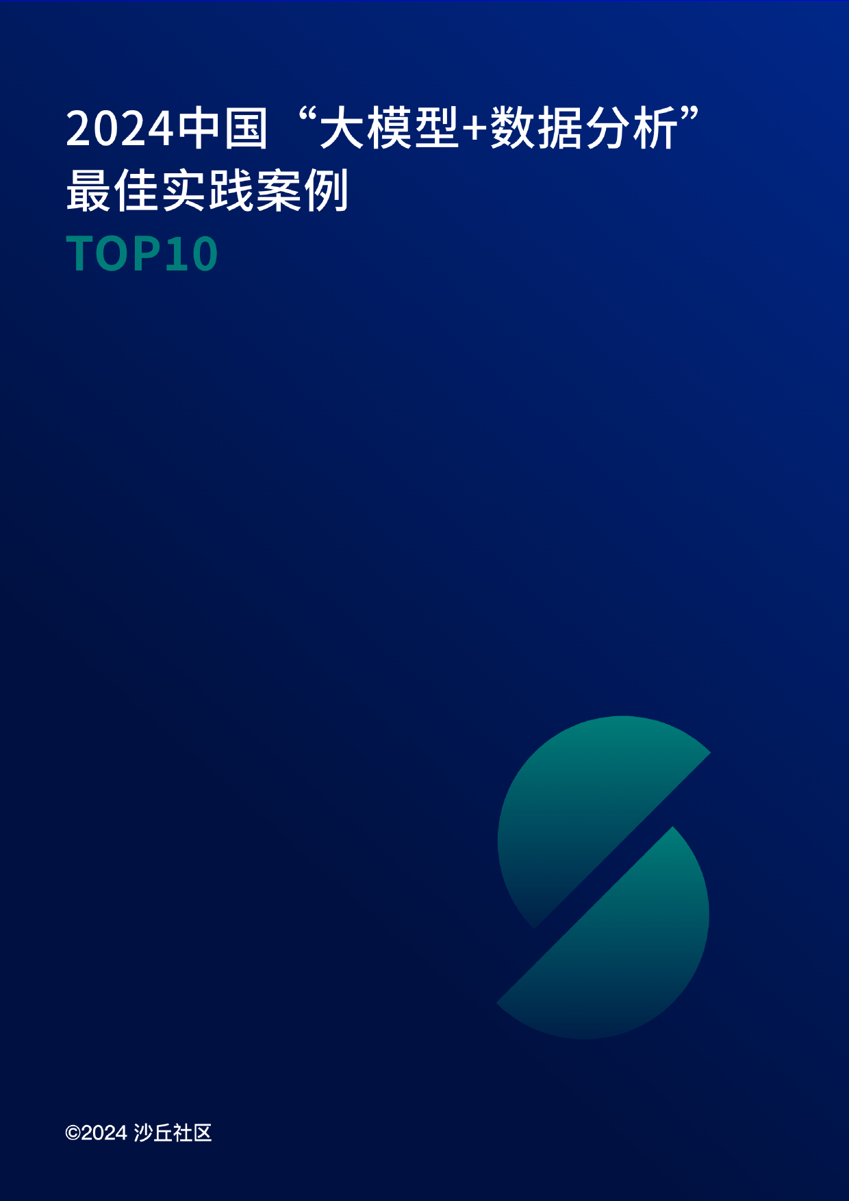 2024中国大模型+数据分析最佳实践案例TOP10-22页_第1页