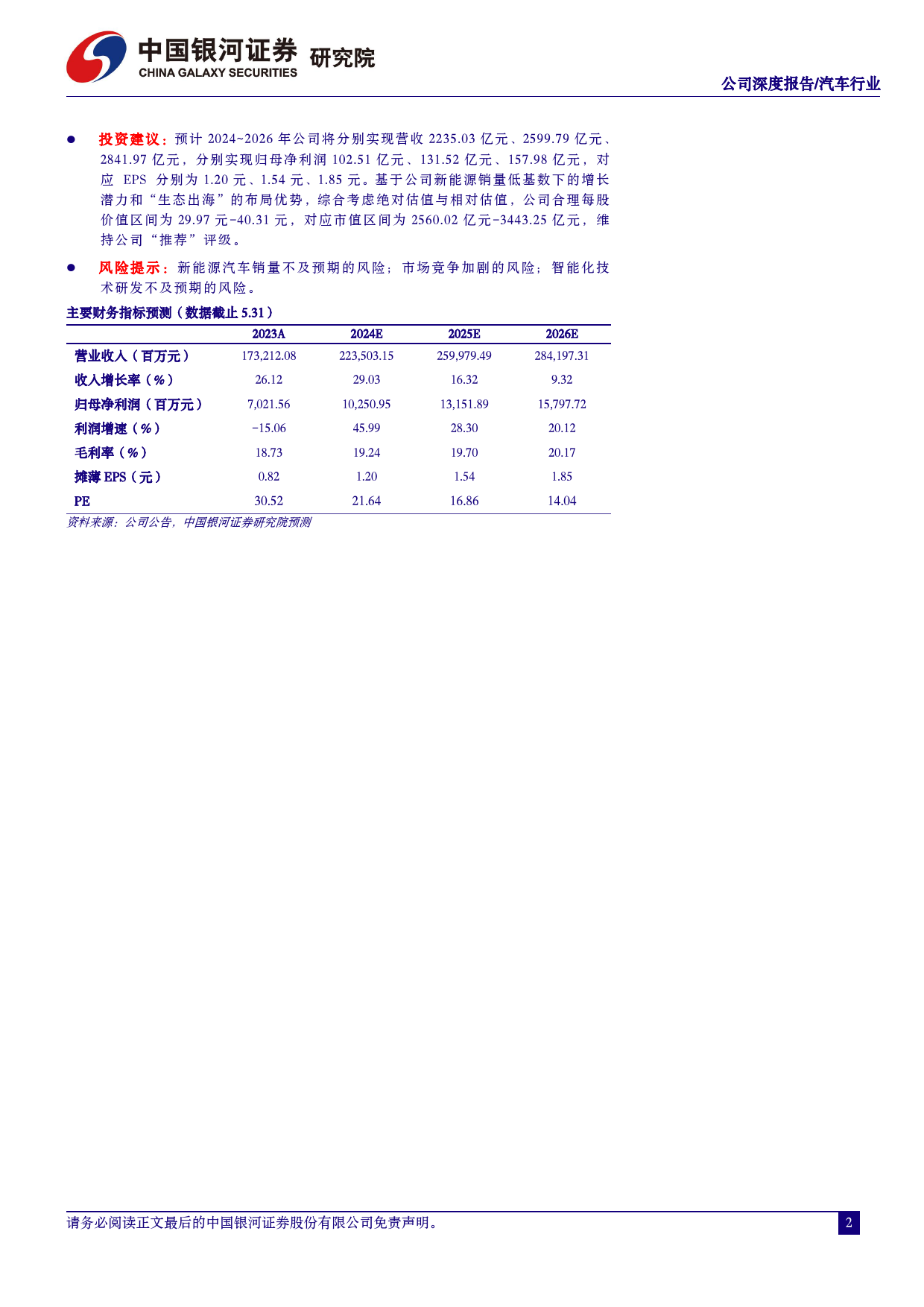 长城汽车-601633.SH-扬长补短新能源转型再起航，全力拥抱电动化+智能化新时代-20240603-中国银河-27页_第2页