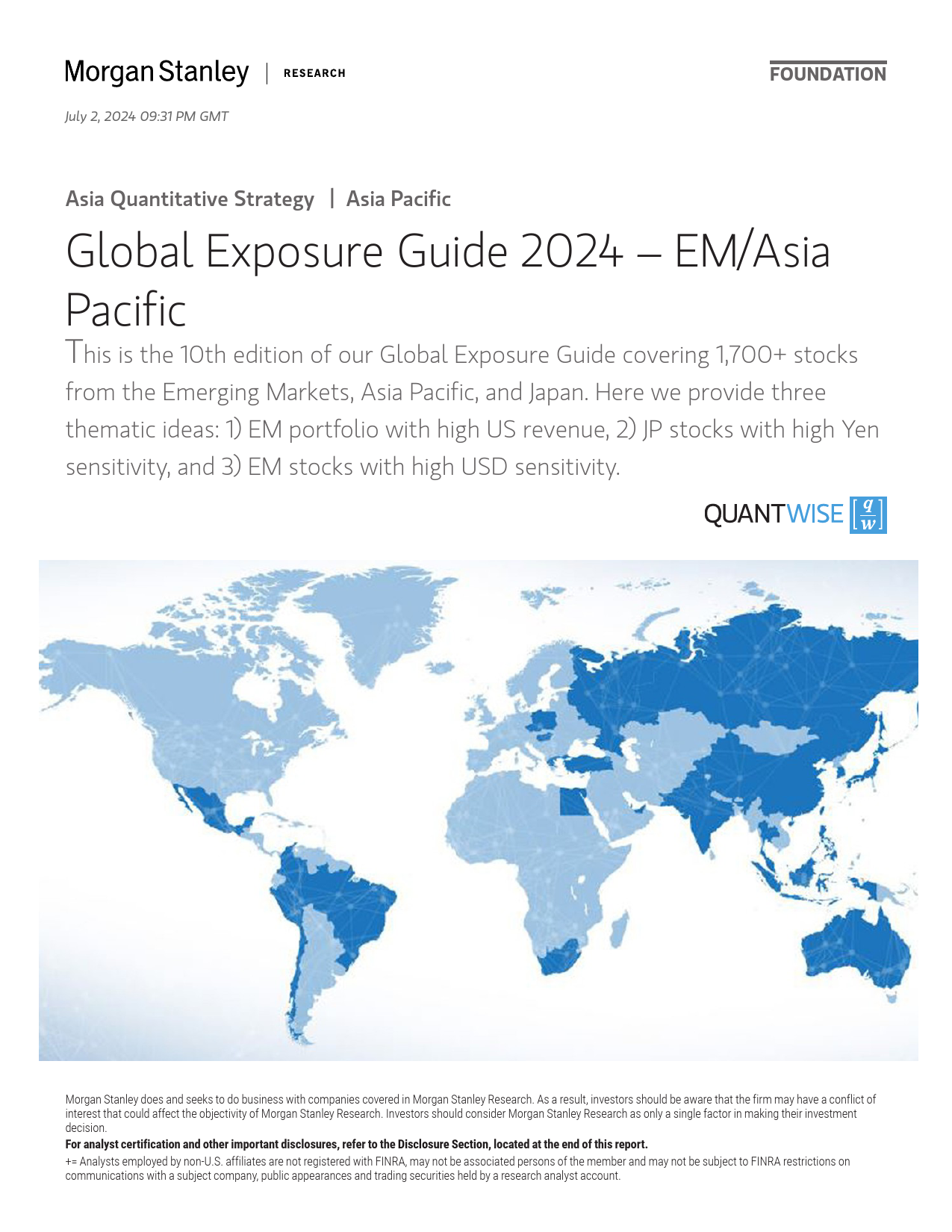 Morgan Stanley-Asia Quantitative Strategy Global Exposure Guide 2024 – EM...-108993603_第1页