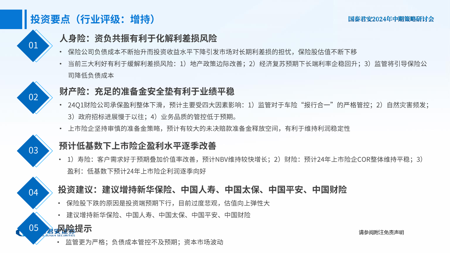 2024年中期策略研讨会-保险行业2024年中期策略报告：资负并进，业绩可期-240614-国泰君安-34页_第2页