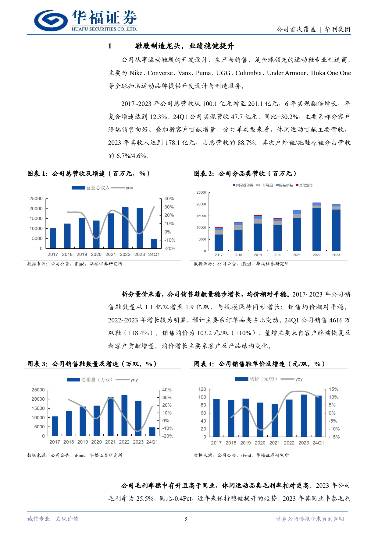 华利集团(300979)运动鞋制造龙头，客户%26产能优势尽显-240620-华福证券-10页_第3页