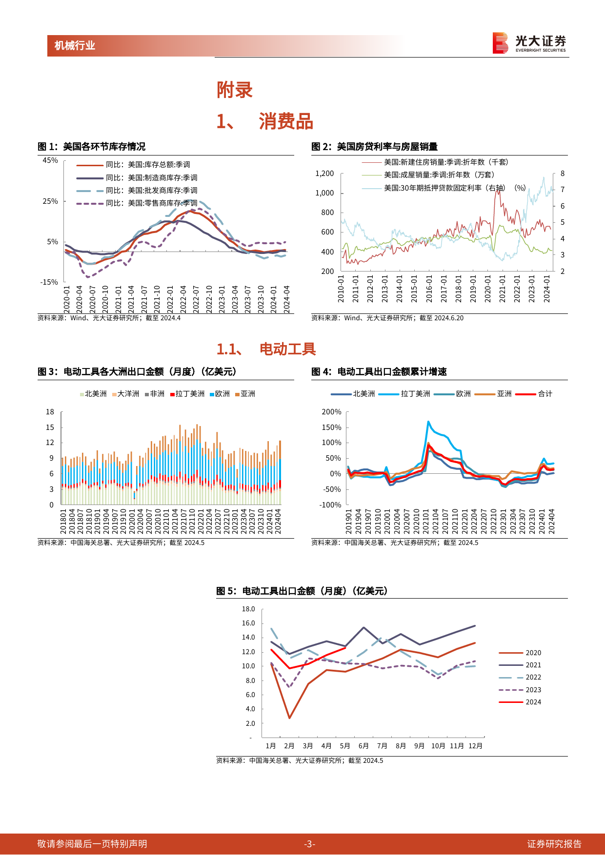 机械行业海关总署出口月报(一)：消费品与航运装备出口高景气，资本品出口复苏-240626-光大证券-14页_第3页