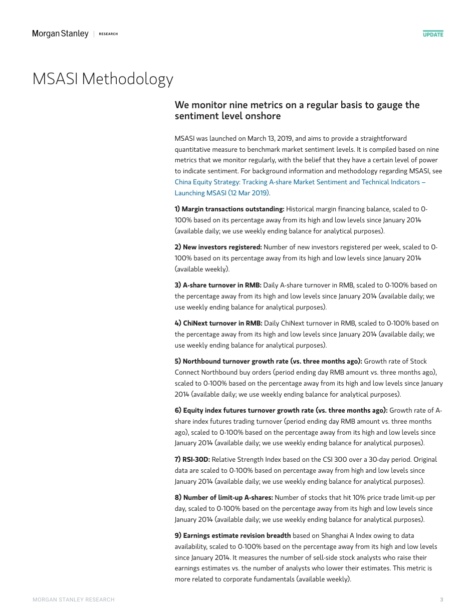 Morgan Stanley-China Equity Strategy A-Share Sentiment Edged Down Ahead of...-109043097_第3页