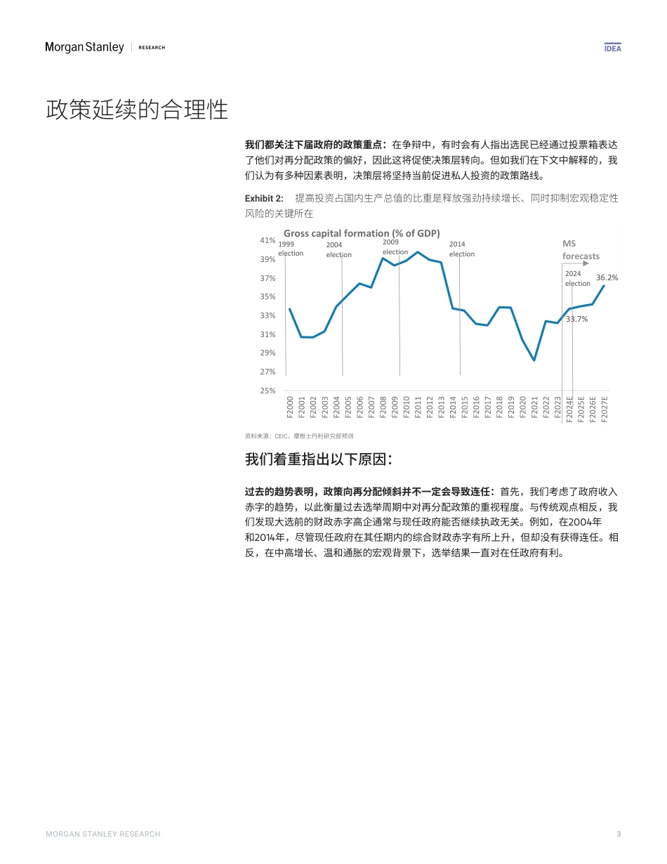 Morgan Stanley Fixed-Asia Economics The Viewpoint 亚洲经济研究：观点 印度——投资抑或再分配？-108776351_第3页