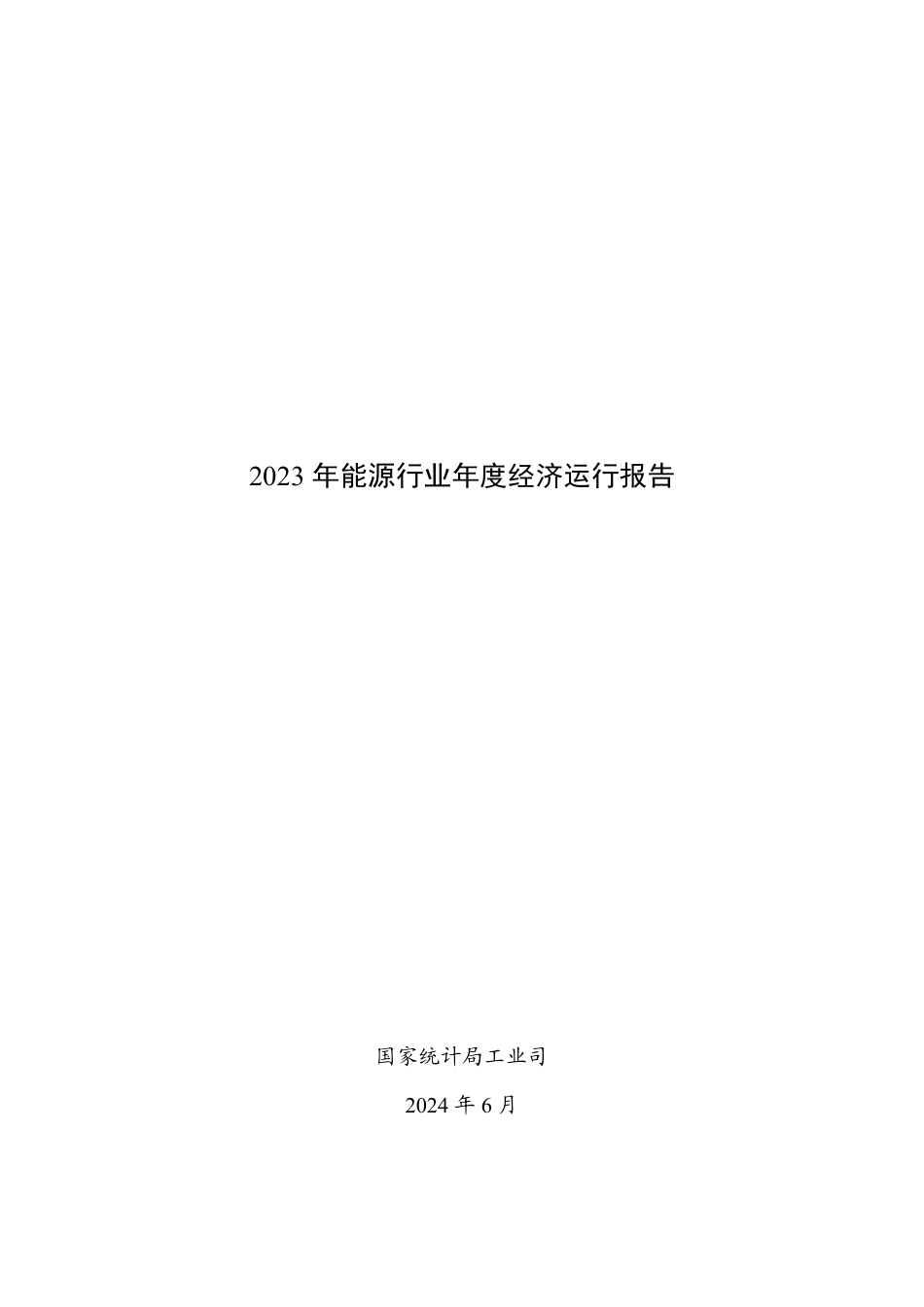 2023年能源行业年度经济运行报告-27页_第1页